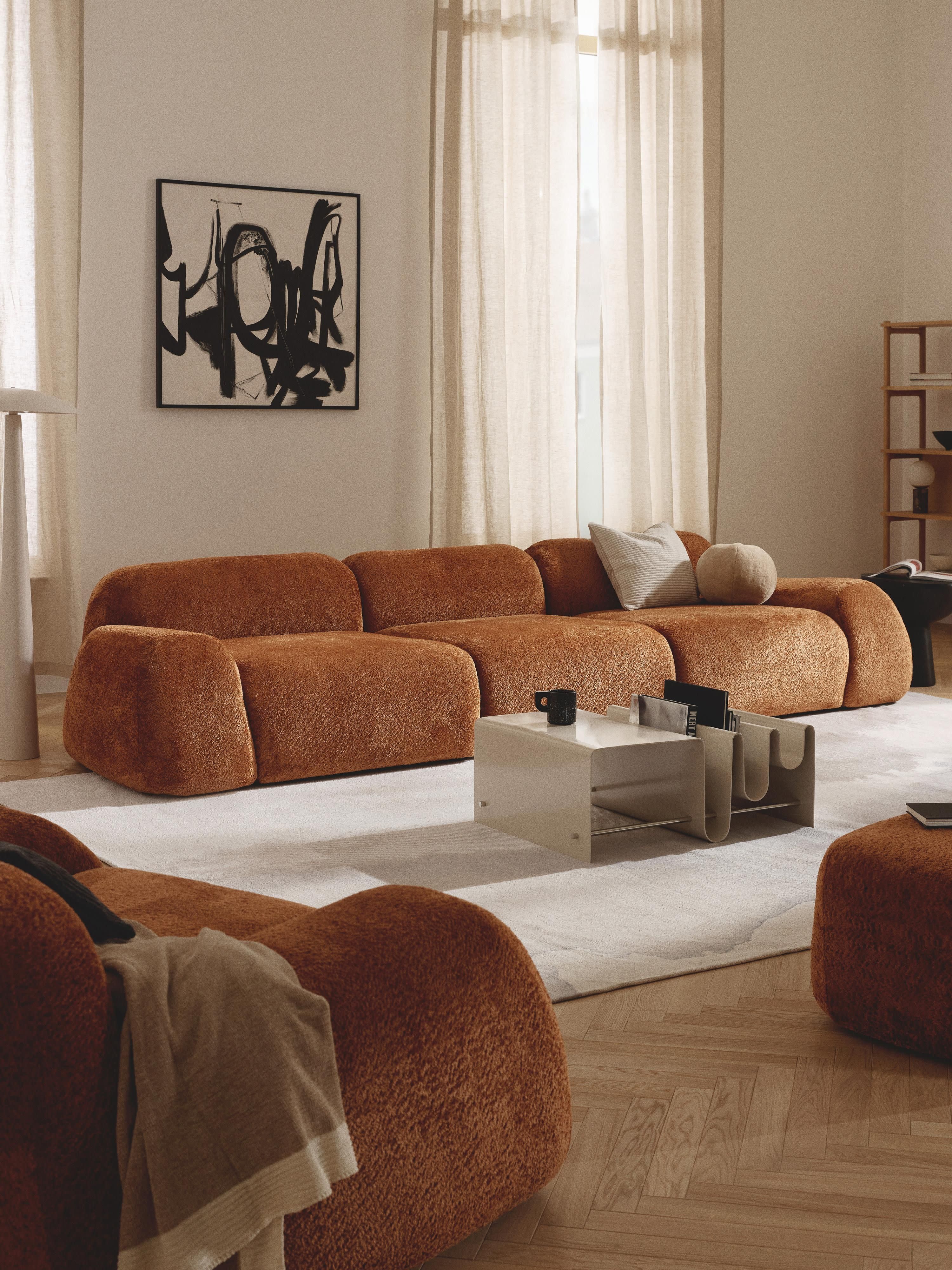 Wolke Modular Teddy Bouclé Sofa (4-seater)