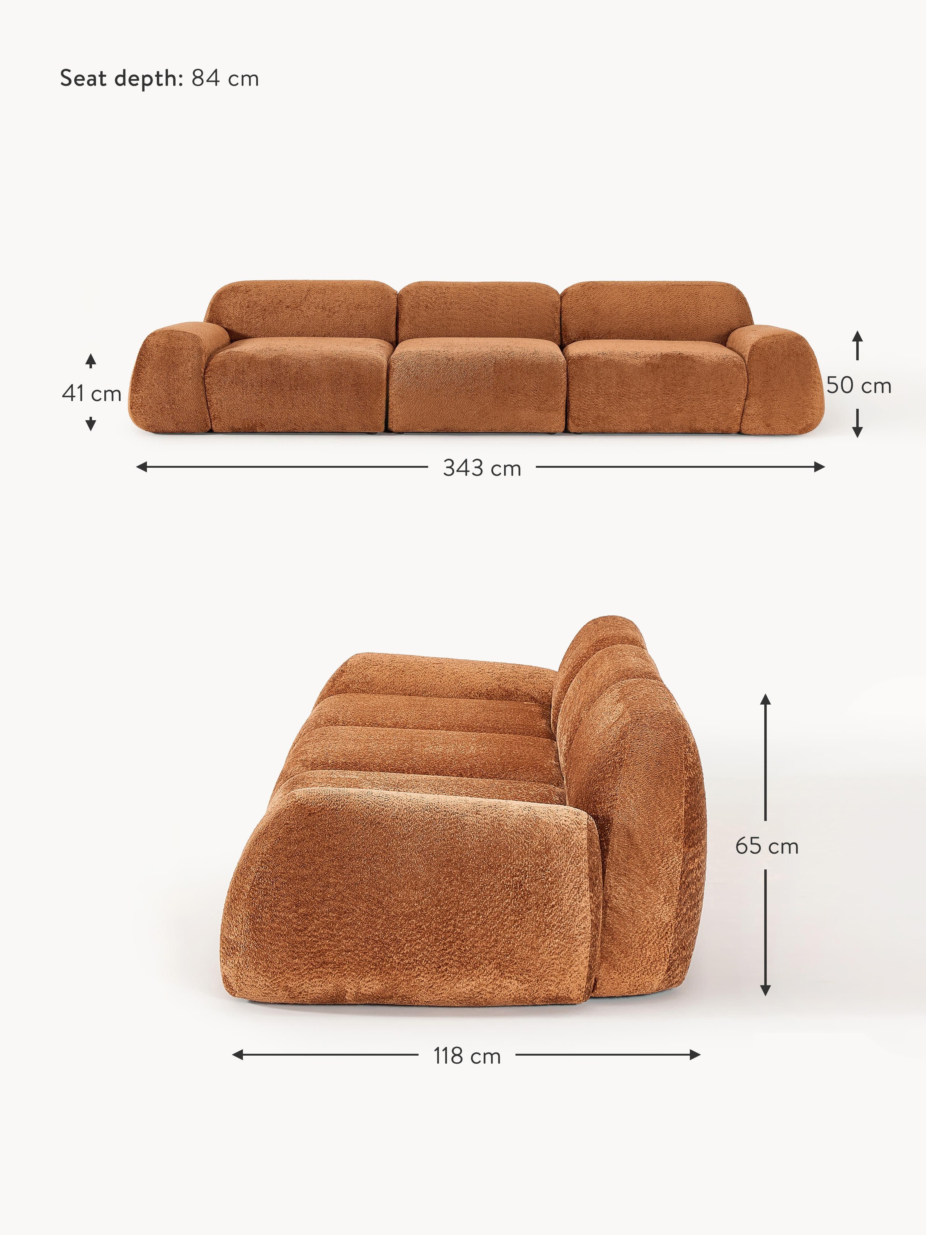 Wolke Modular Teddy Bouclé Sofa (4-seater)
