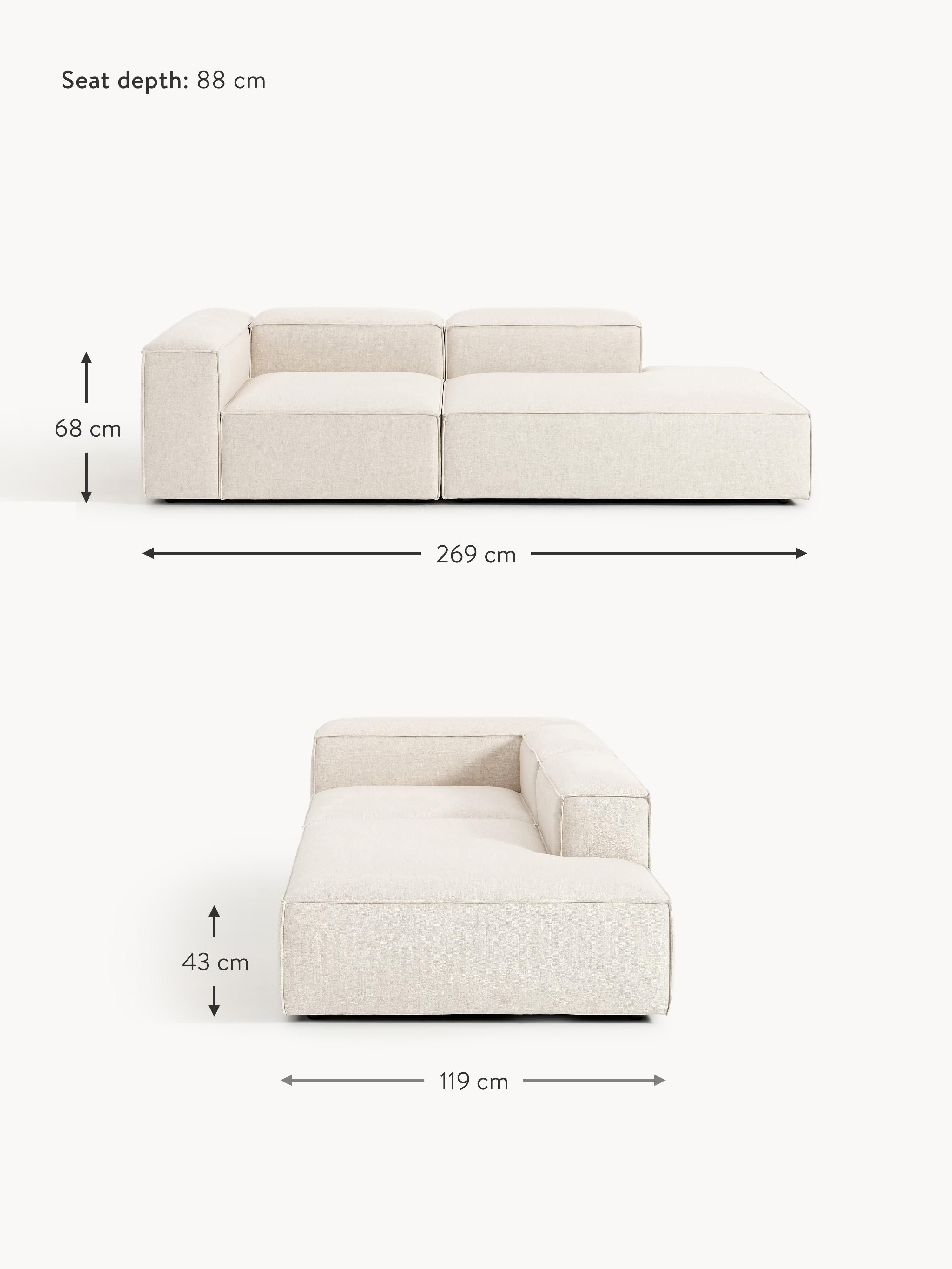 Lennon Linen Blend Modular Ottoman