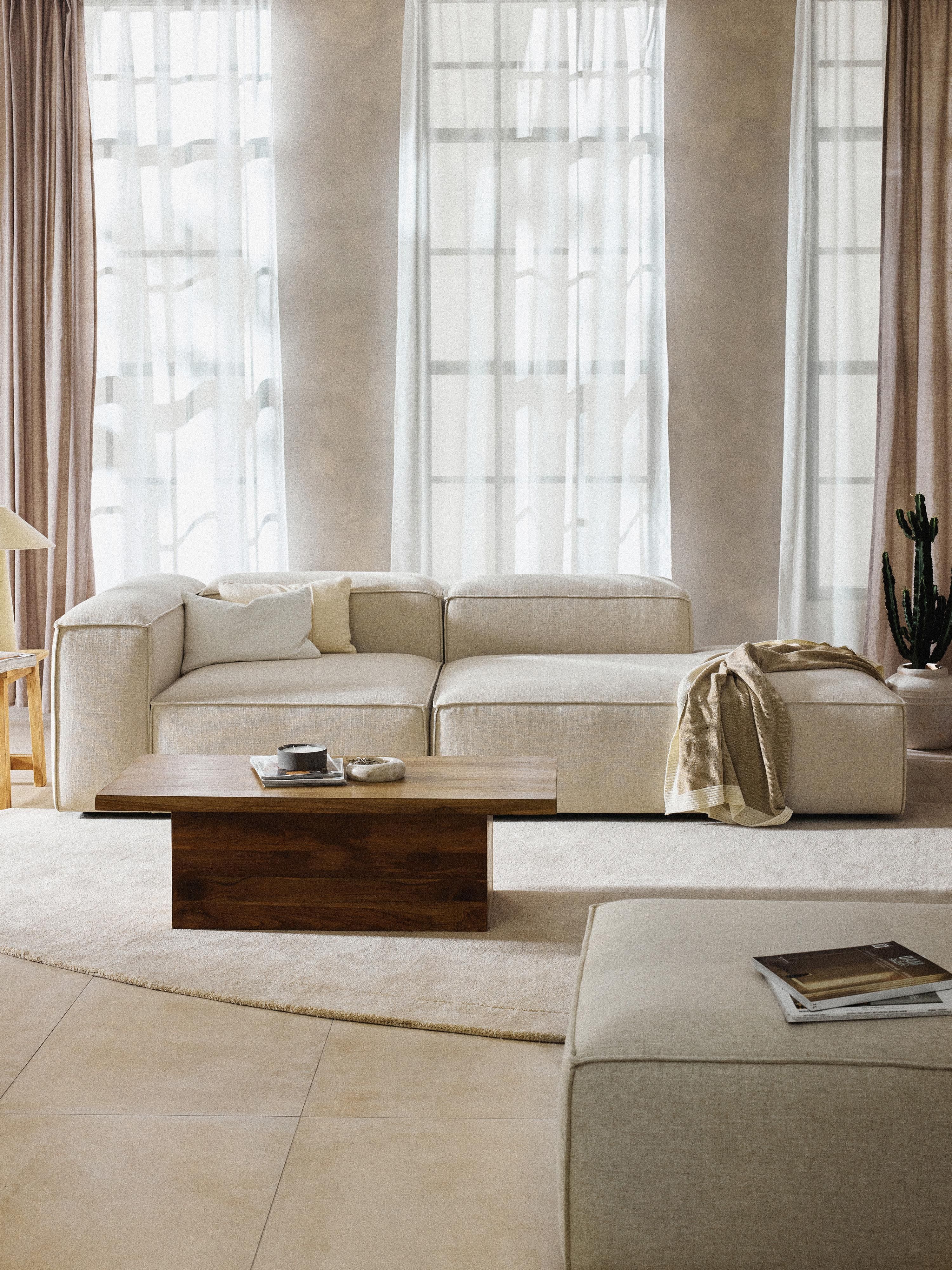 Lennon Linen Blend Modular Ottoman