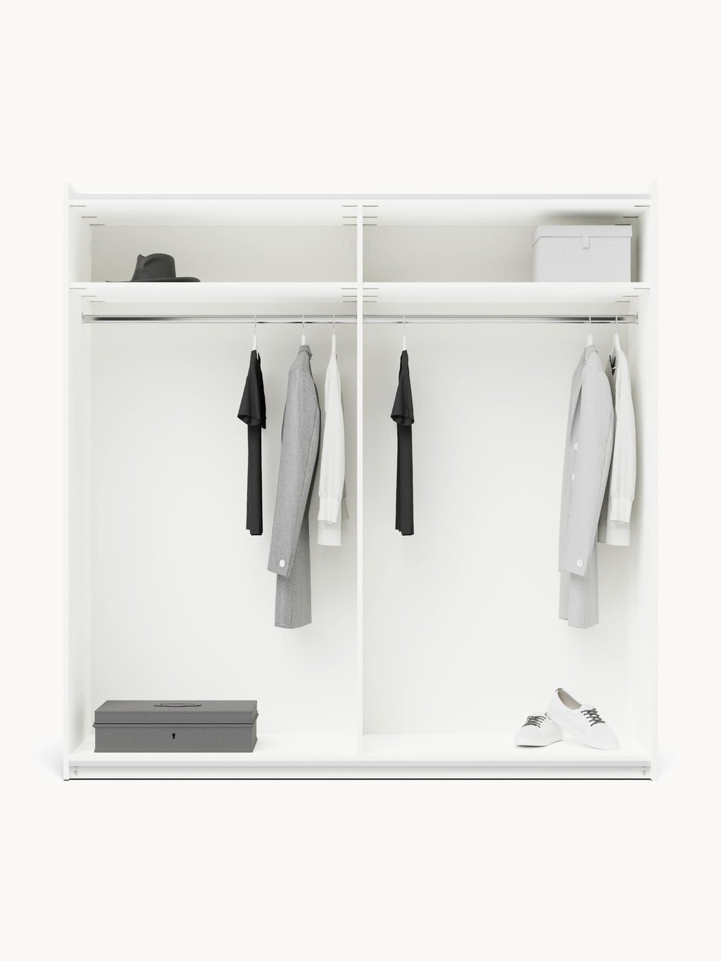 Charlotte Modular Sliding Door Wardrobe, 200 cm Wide, in various sizes