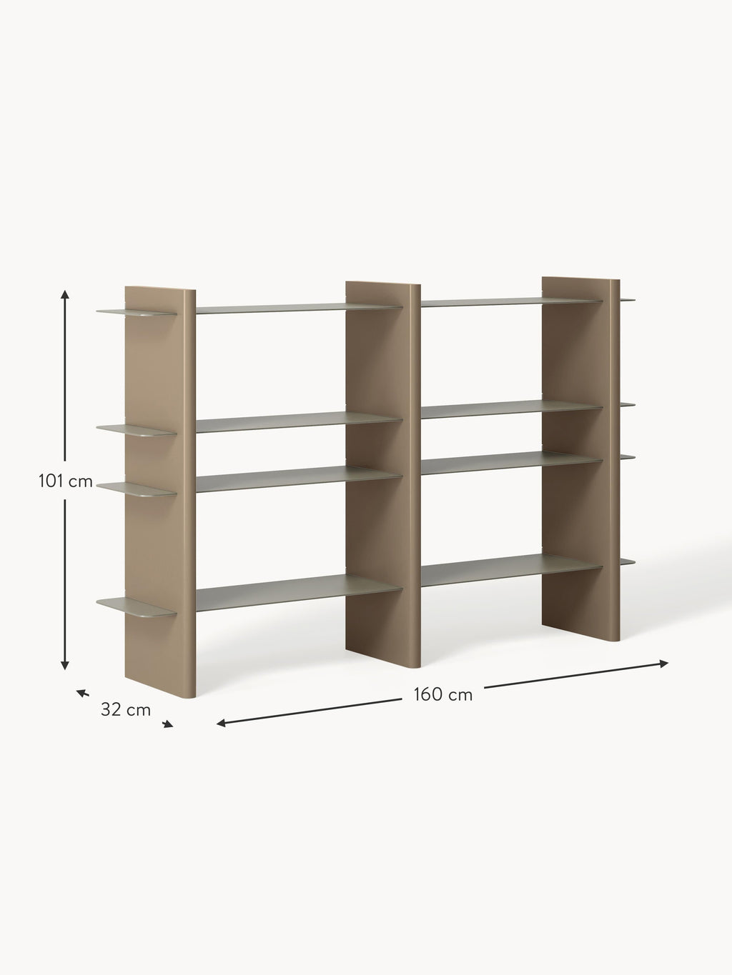Rami Shelving Unit with Metal Elements