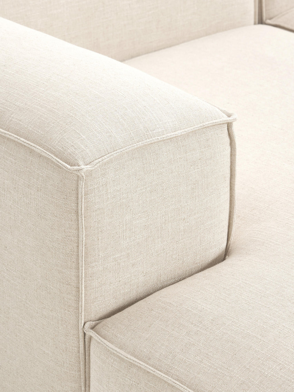 Lennon Linen Blend Modular Corner Sofa (3-seater)