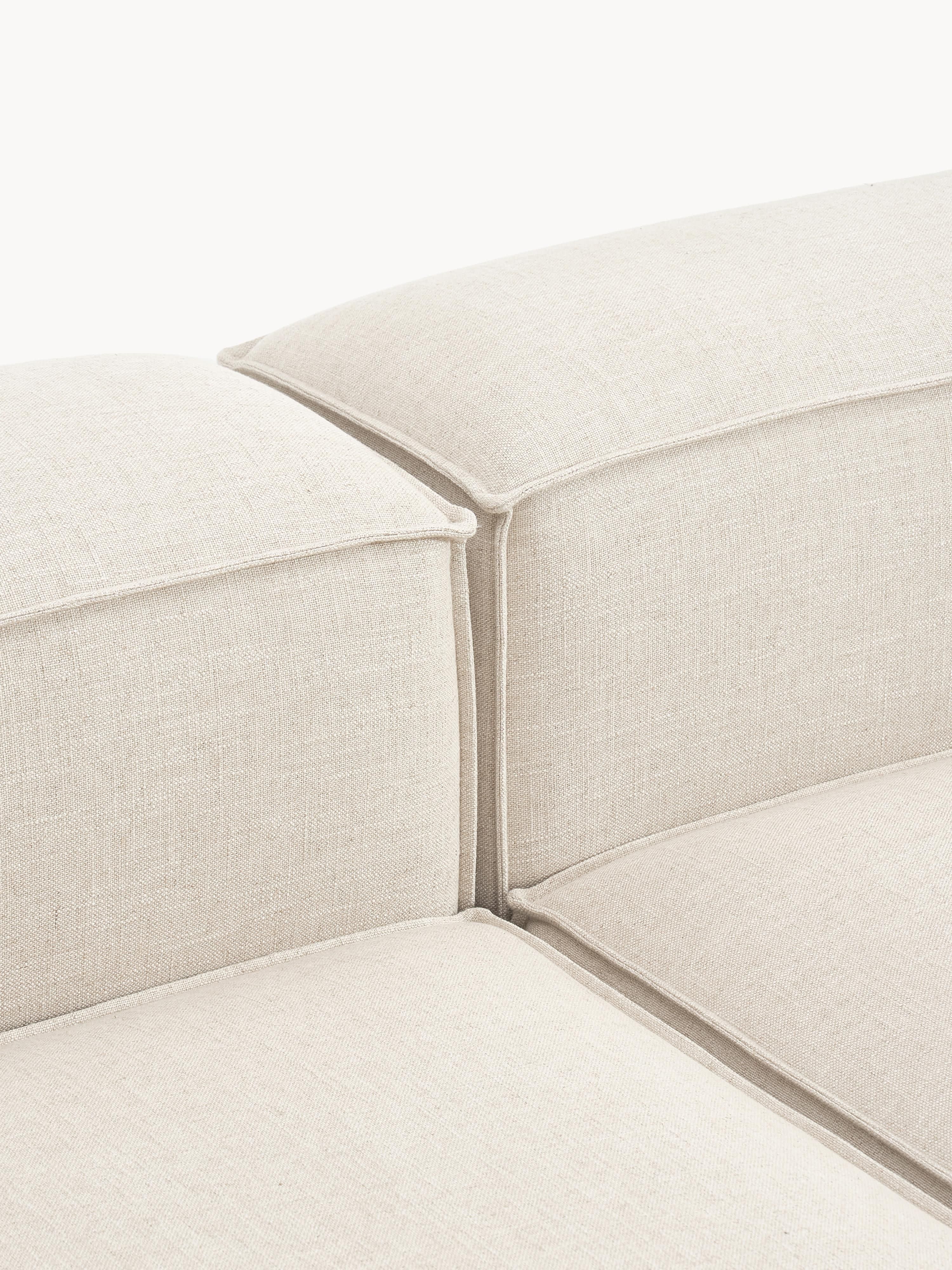 Lennon Linen Blend Modular Corner Sofa (3-seater)
