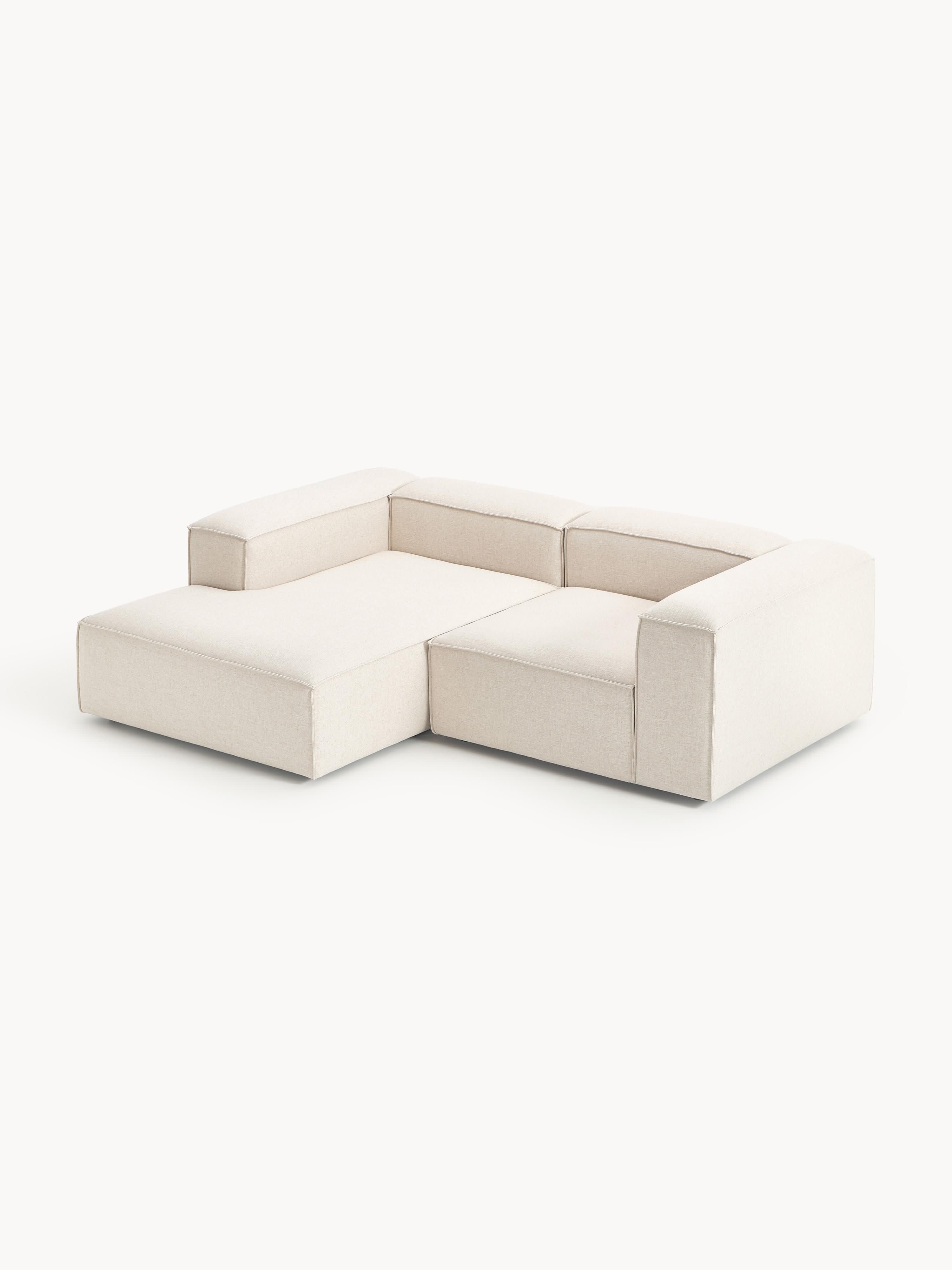 Lennon Linen Blend Modular Corner Sofa (3-seater)