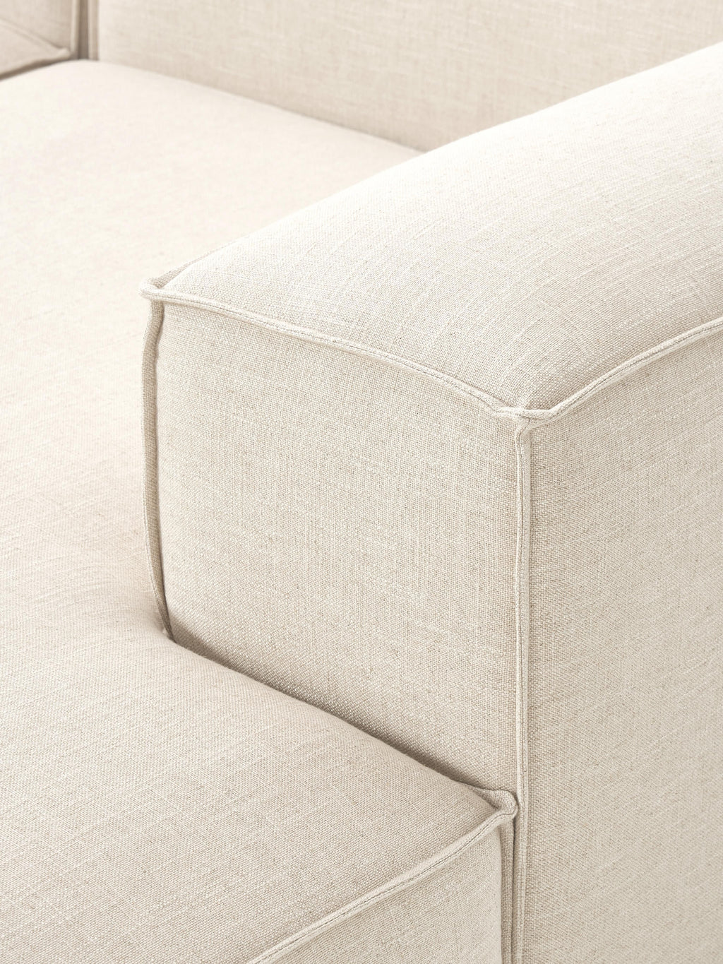 Lennon Linen Blend Modular Corner Sofa (3-seater)