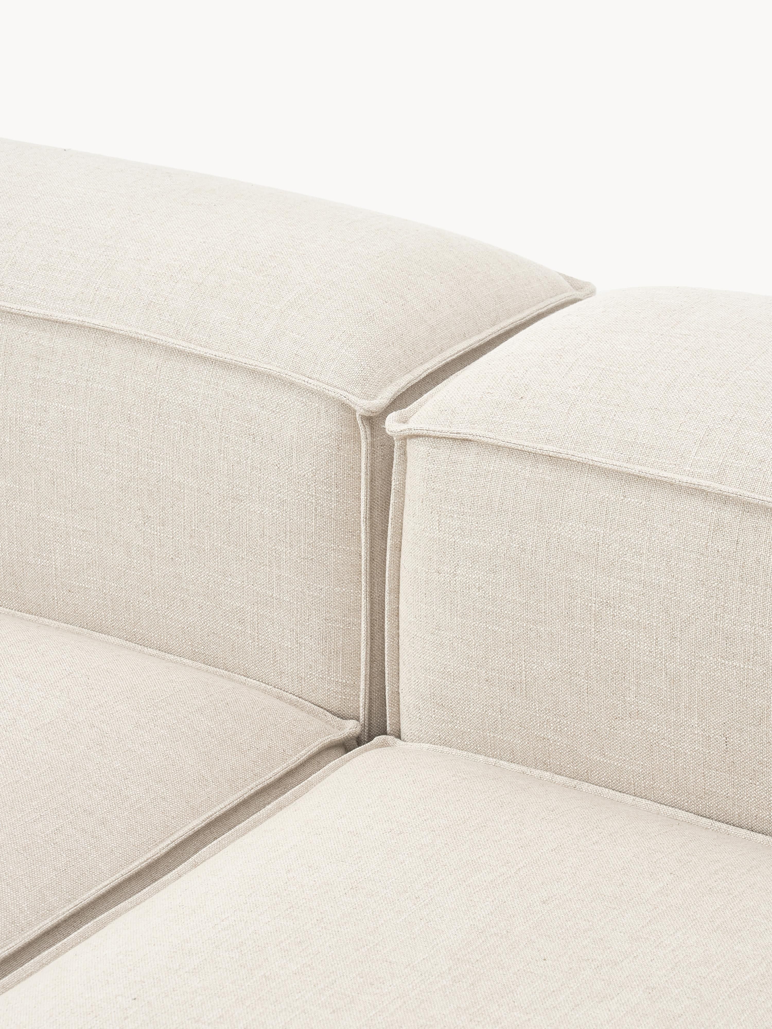 Lennon Linen Blend Modular Corner Sofa (3-seater)