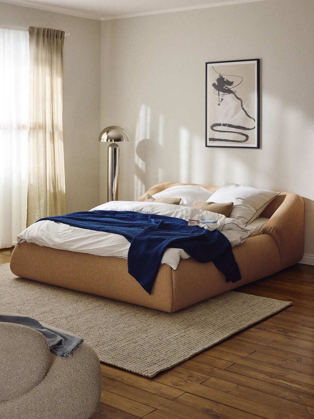 Sofia Upholstered Bouclé Bed