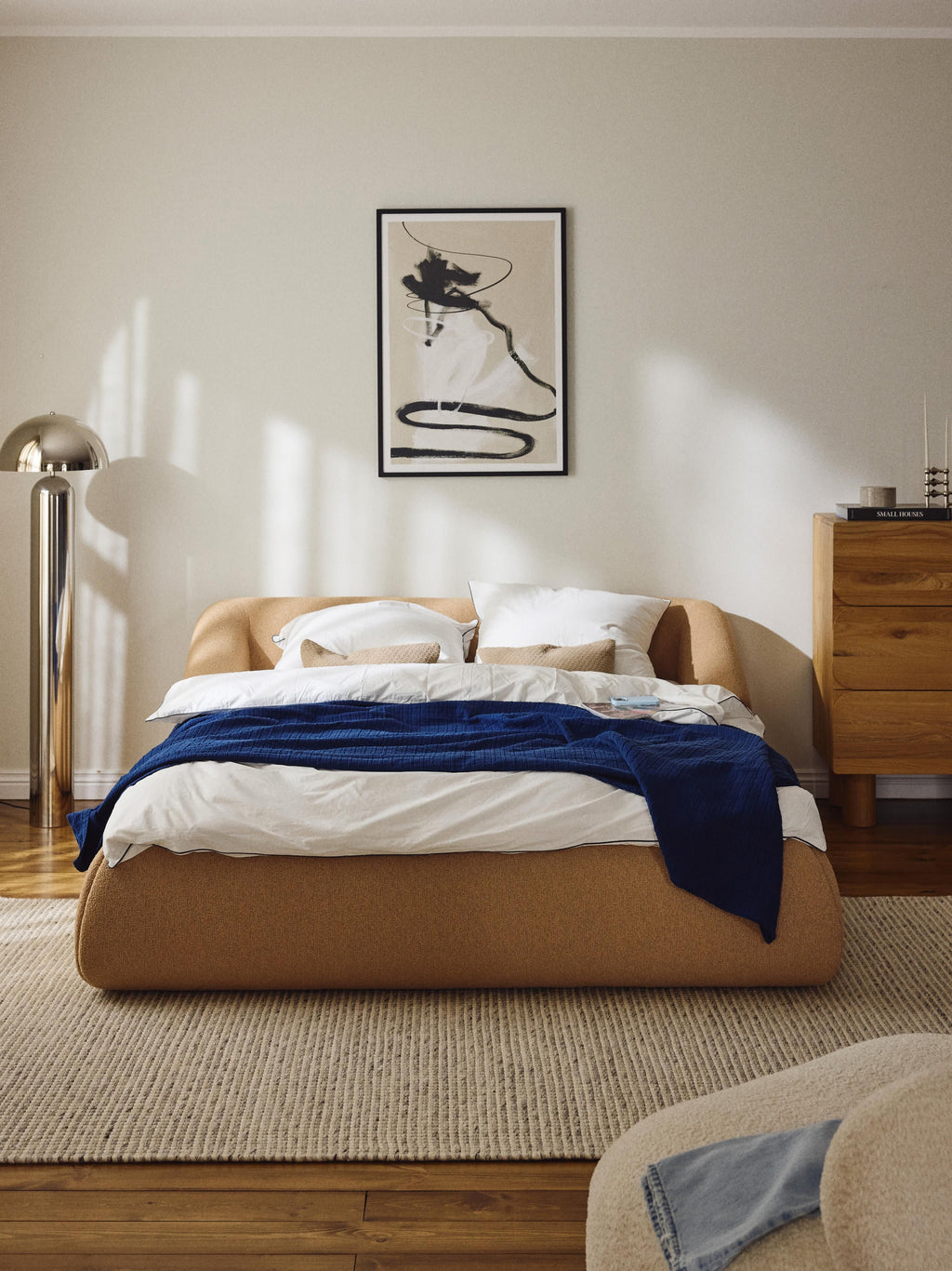 Sofia Upholstered Bouclé Bed