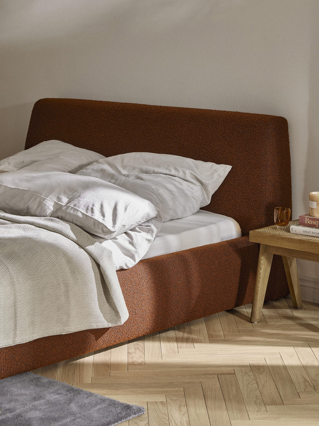 Cloud Upholstered Bouclé Bed