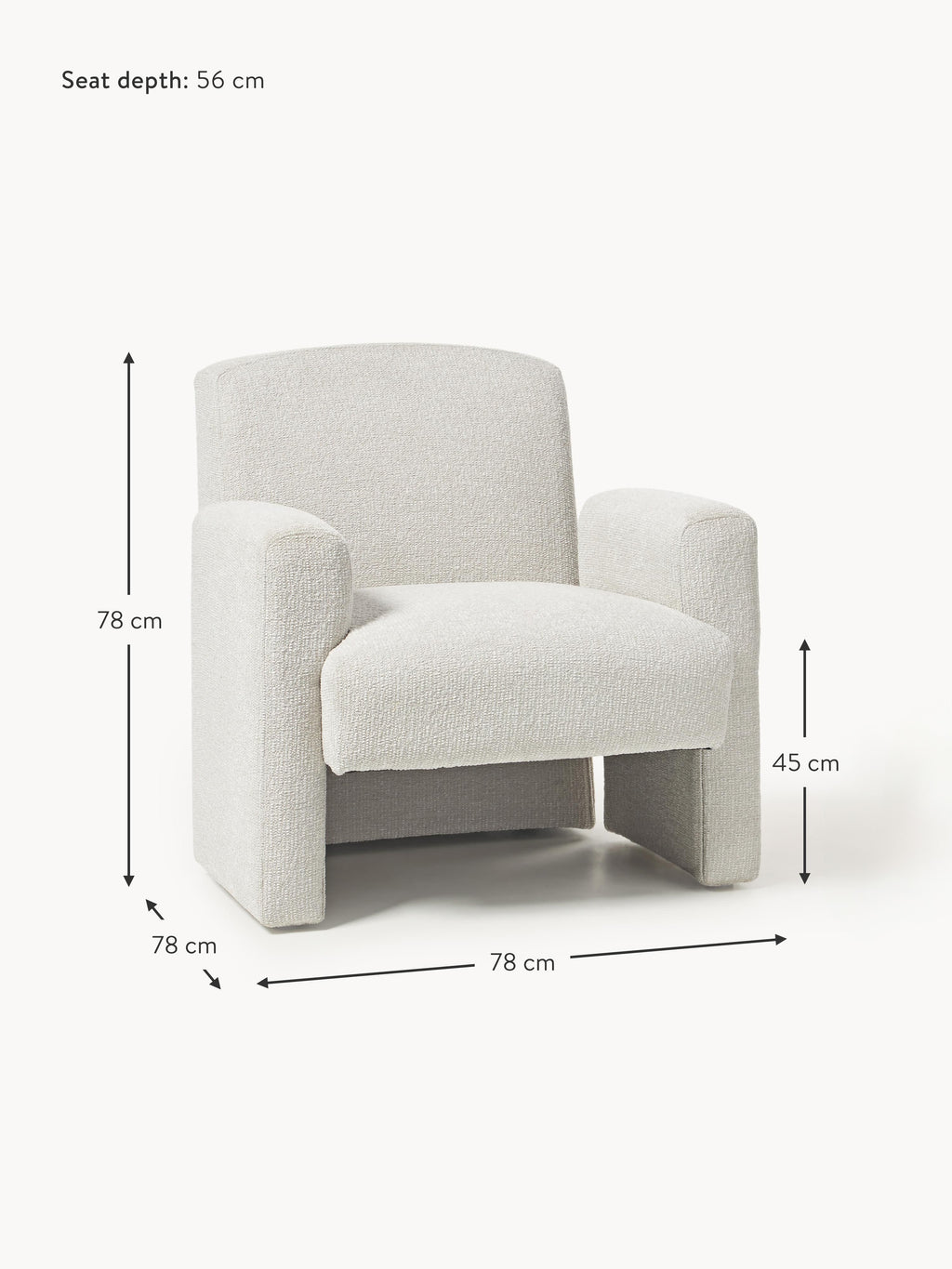 Aven Bouclé Lounge Chair