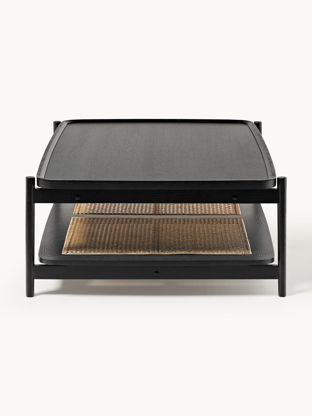 Libby Wooden Coffee Table with Viennese Wickerwork