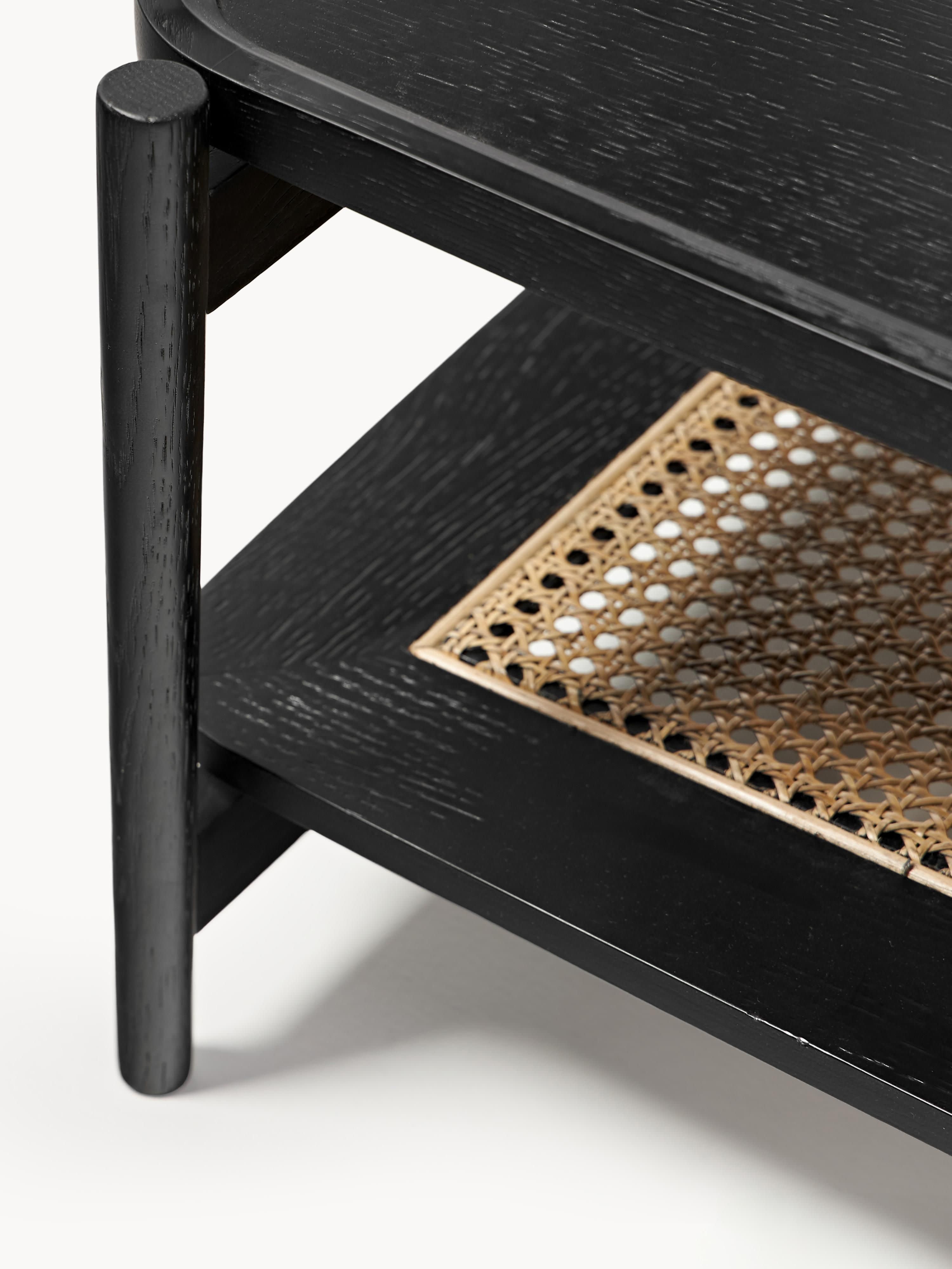 Libby Wooden Coffee Table with Viennese Wickerwork