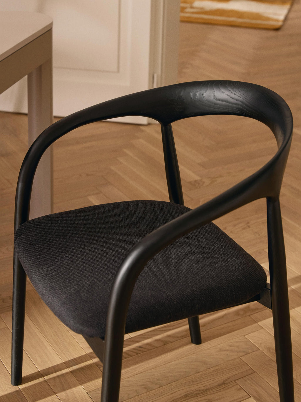 Camille Ash Wood Dining Chair with Seat Cushion