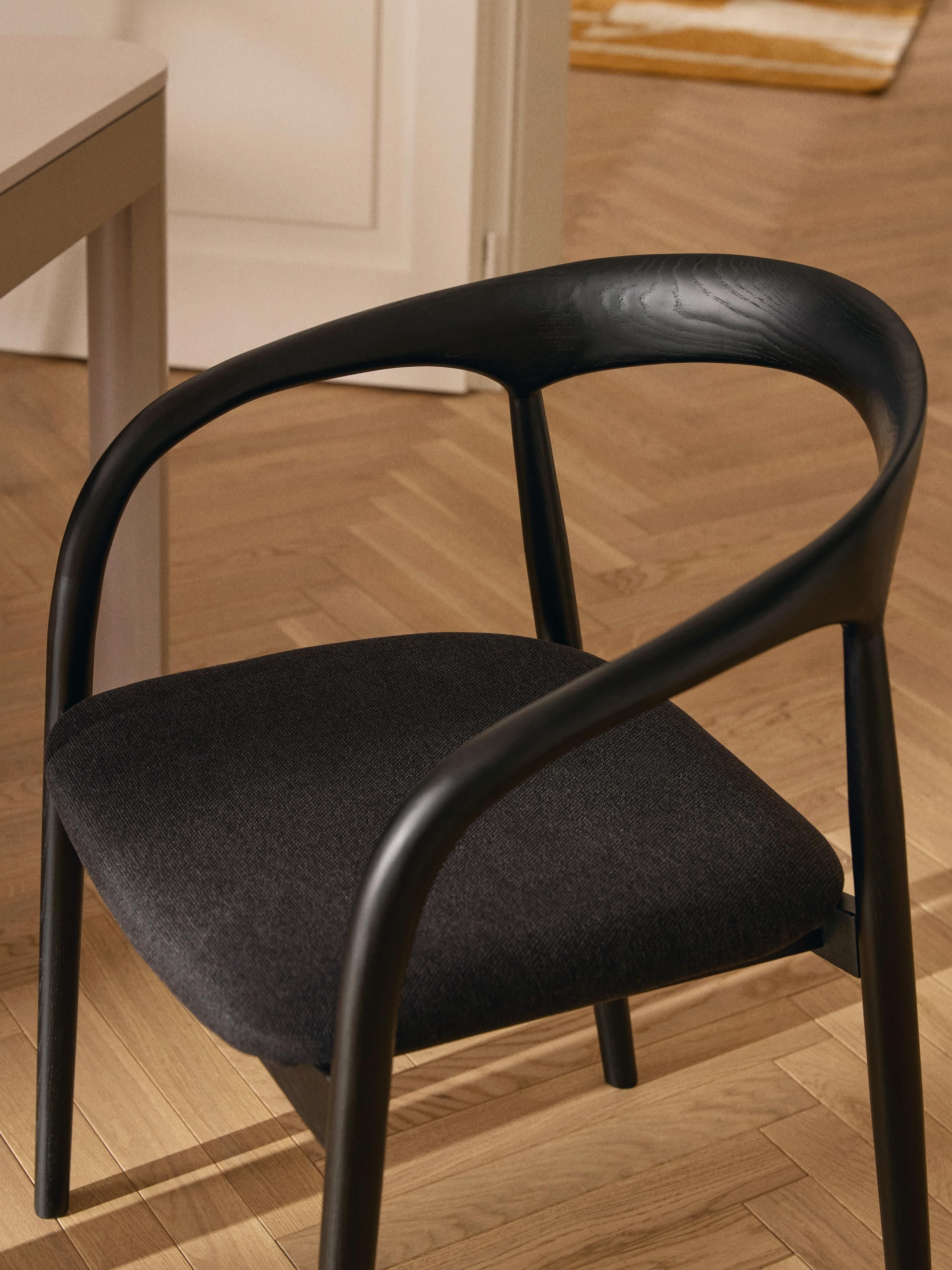 Camille Ash Wood Dining Chair with Seat Cushion