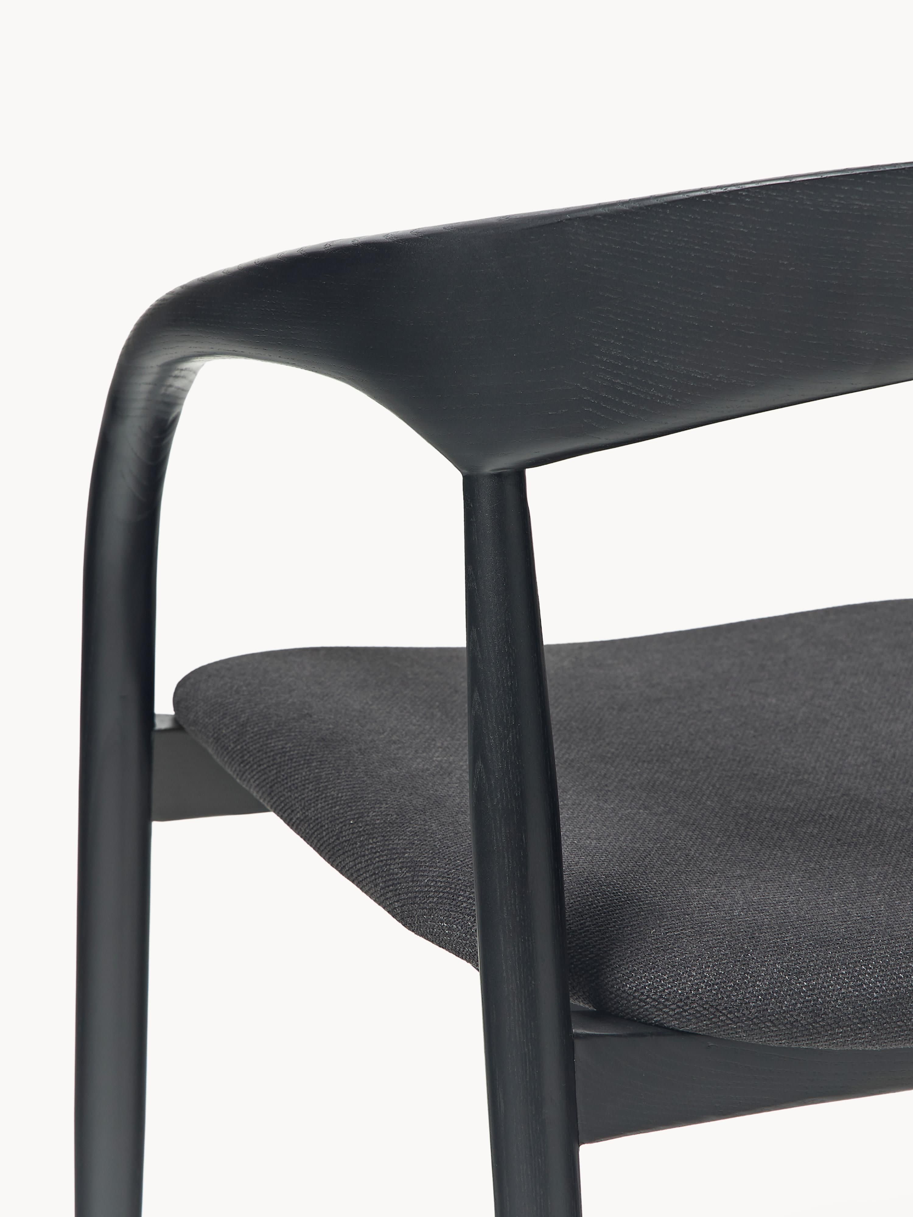 Camille Ash Wood Dining Chair with Seat Cushion