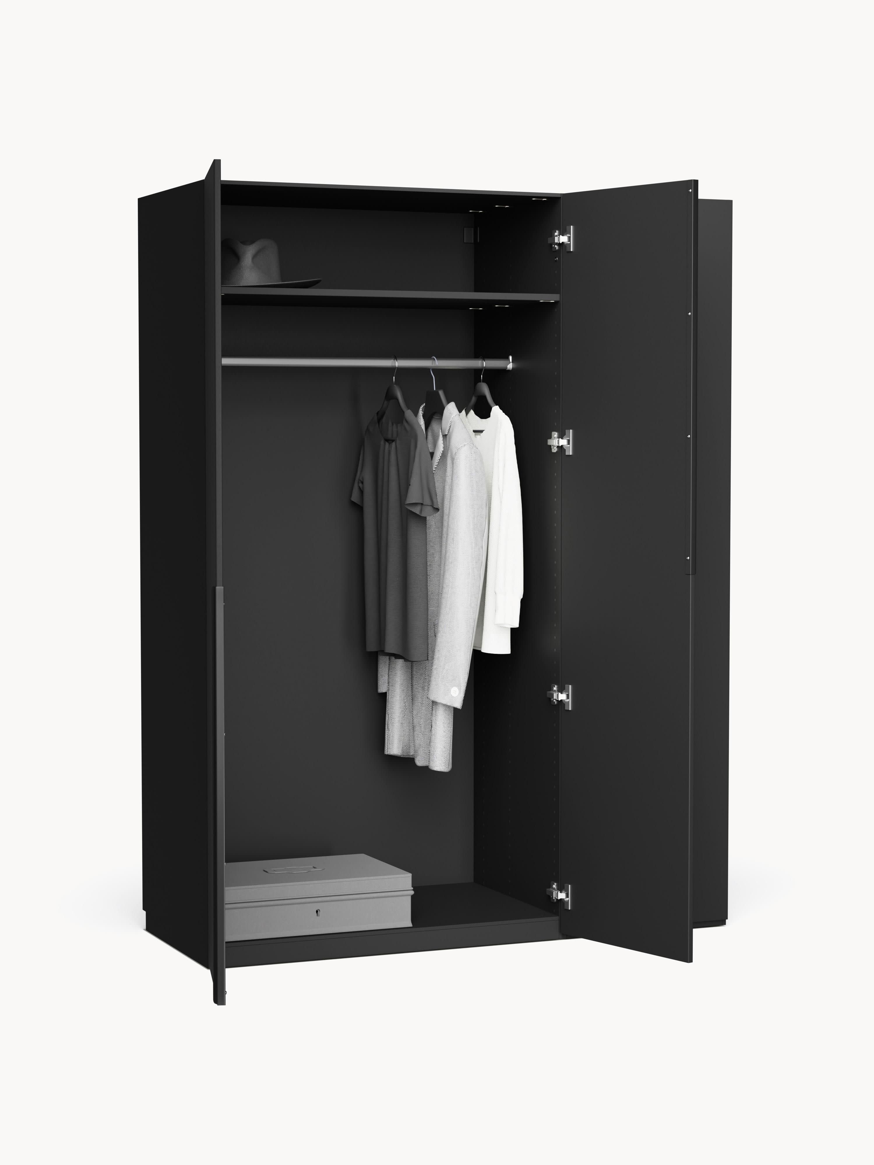 Leon Modular Hinged Door Wardrobe, 150 cm Wide, in various sizes