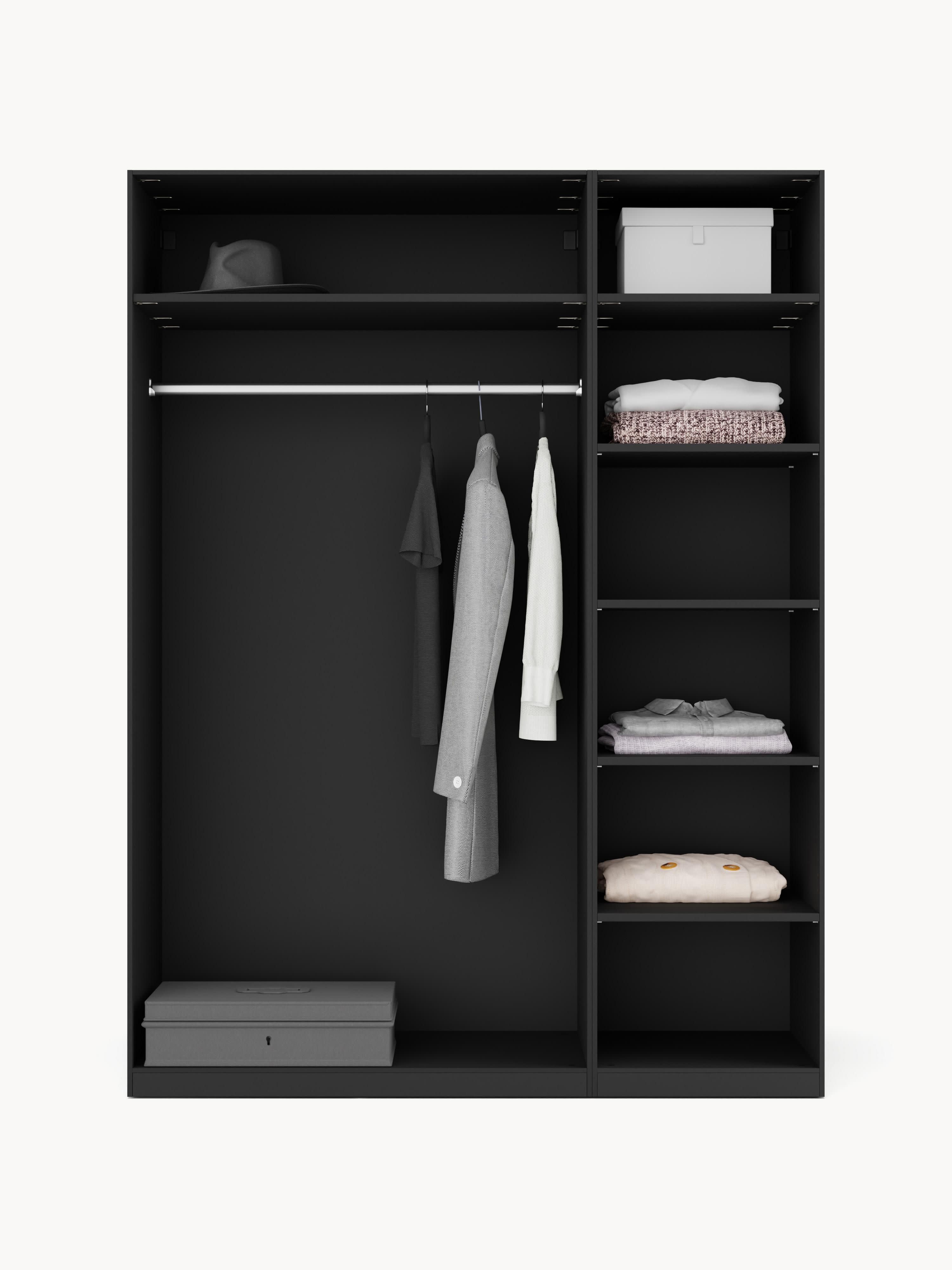 Leon Modular Hinged Door Wardrobe, 150 cm Wide, in various sizes
