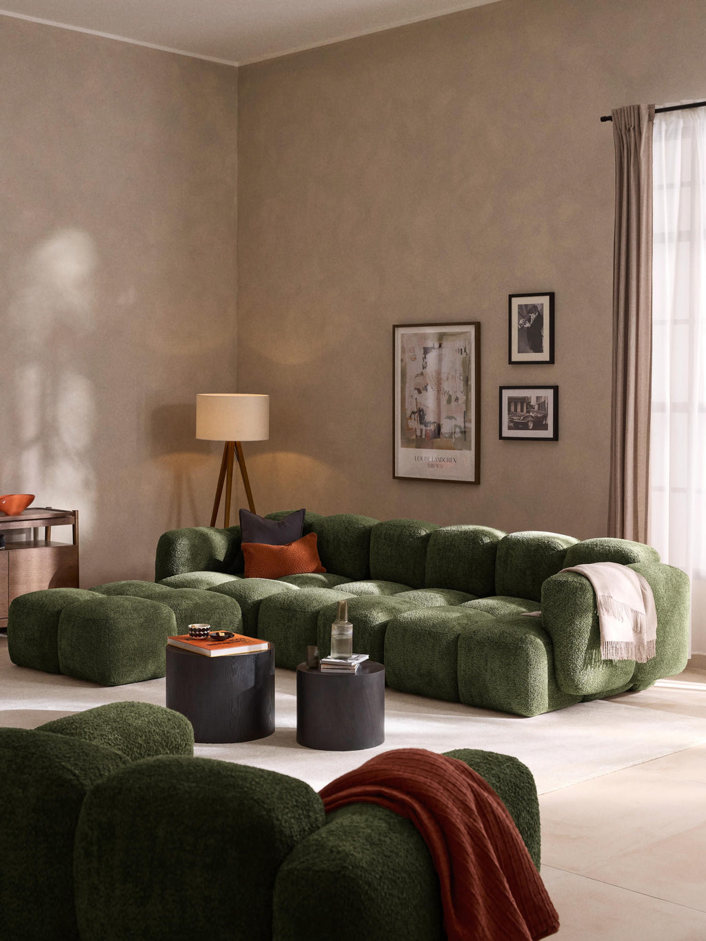 Tayla Modular Teddy-Bouclé Sofa (4-seater)