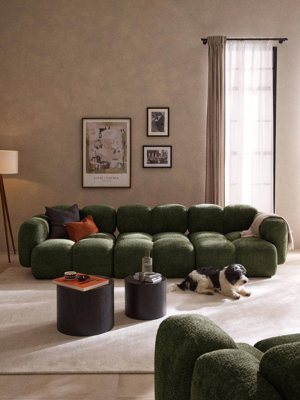 Tayla Modular Teddy-Bouclé Sofa (4-seater)