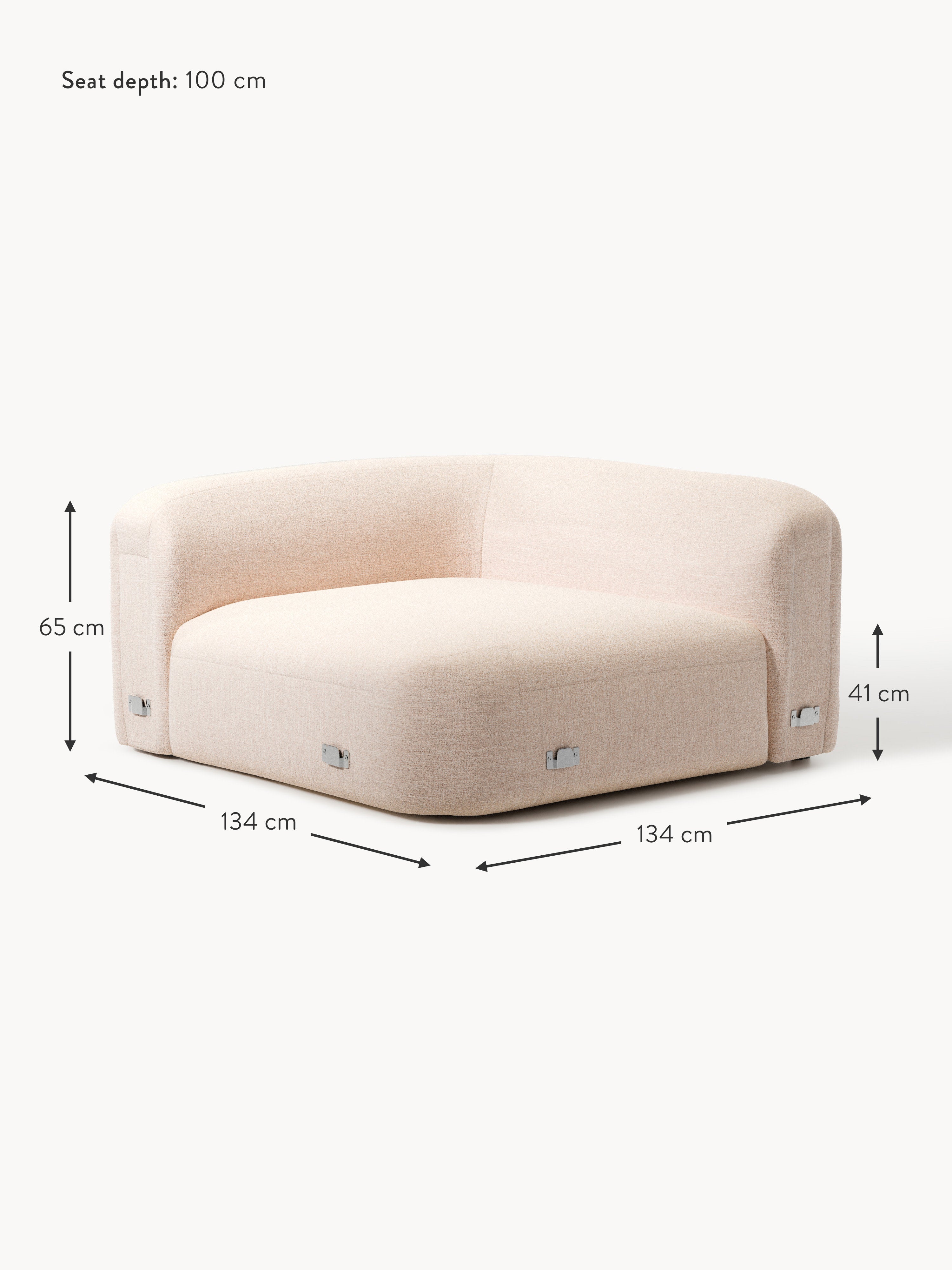 Wolke Round Bouclé Corner Module