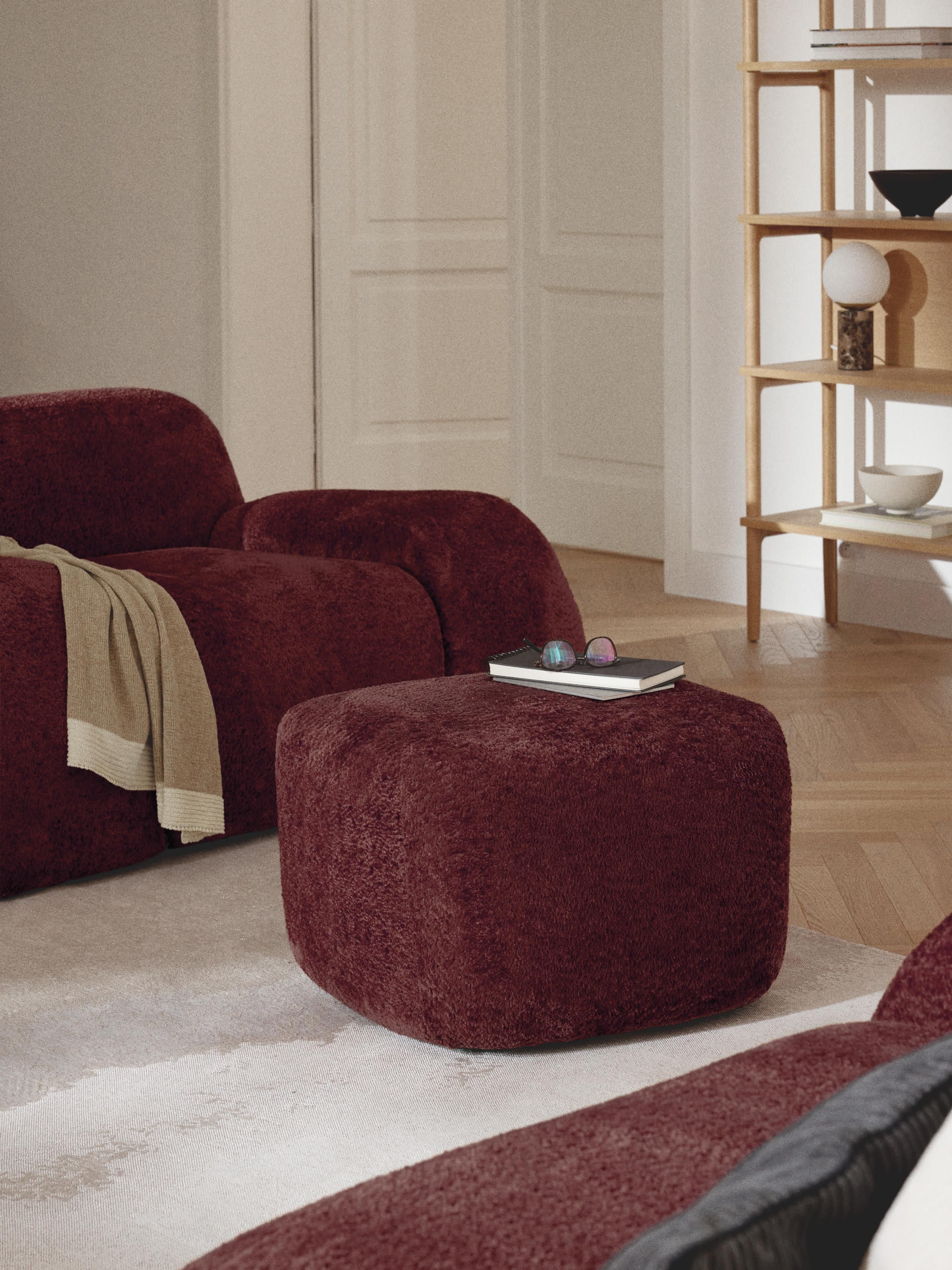 Wolke Teddy-Bouclé Ottoman