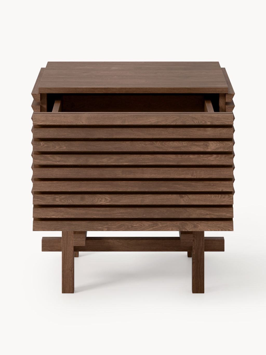 Pierce Oak Wood Bedside Table