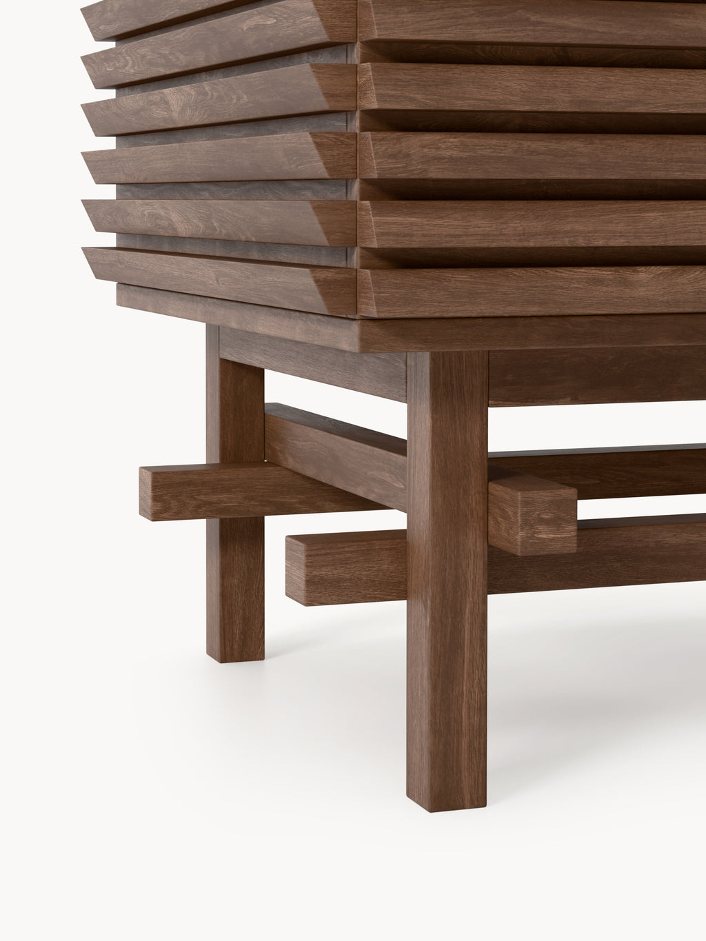 Pierce Oak Wood Bedside Table