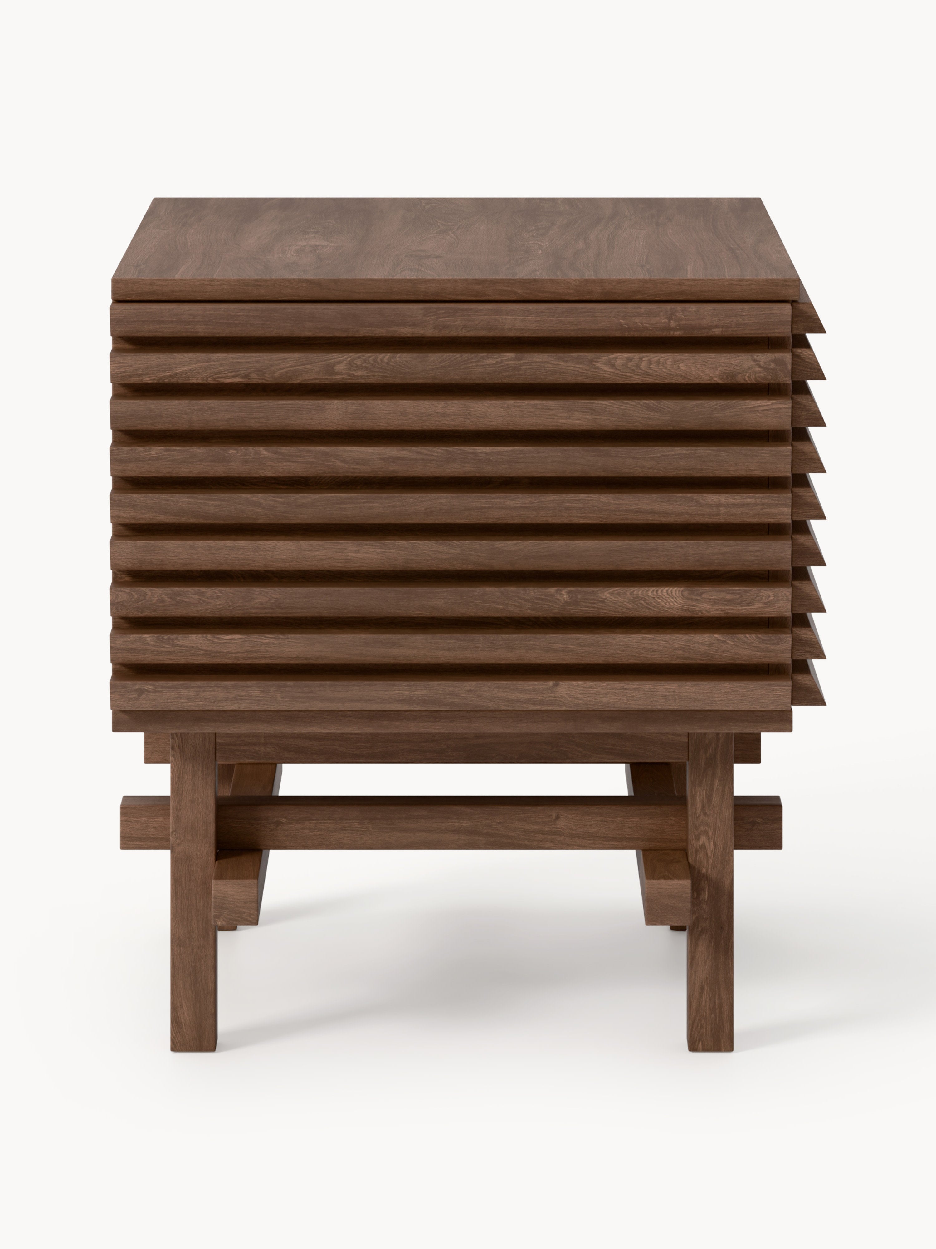 Pierce Oak Wood Bedside Table