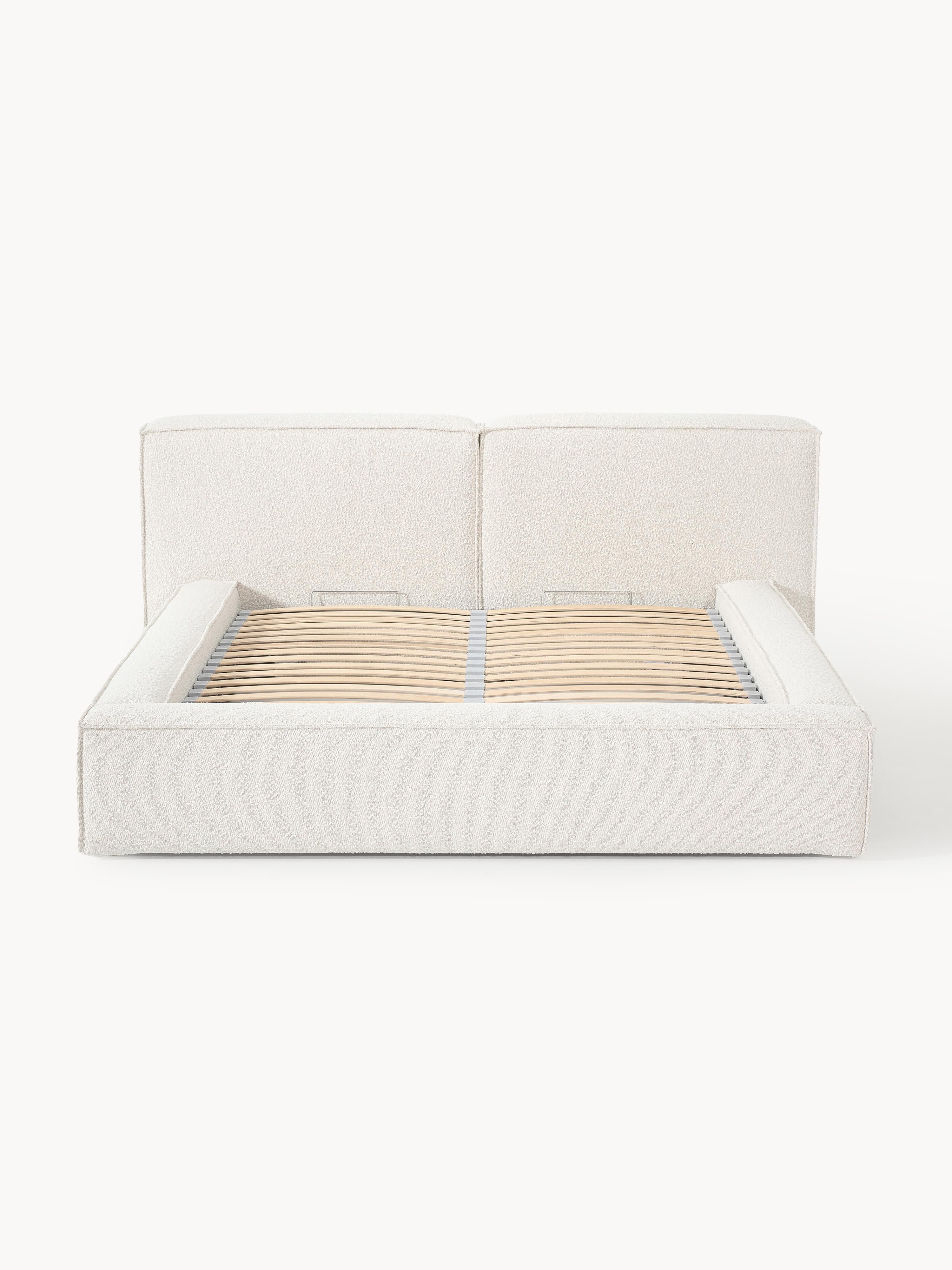 Lennon Upholstered Bouclé Bed with Storage Space
