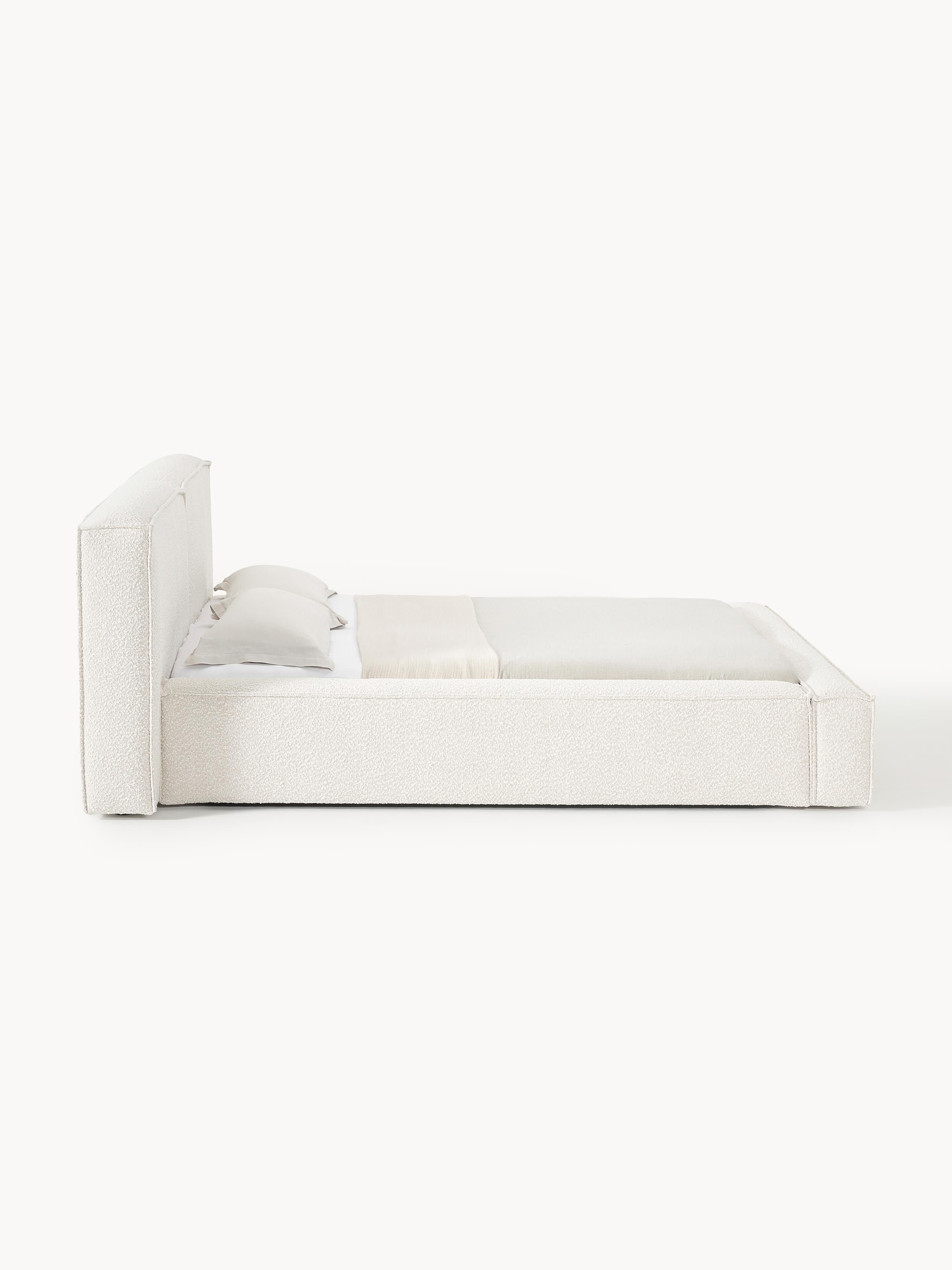 Lennon Upholstered Bouclé Bed with Storage Space