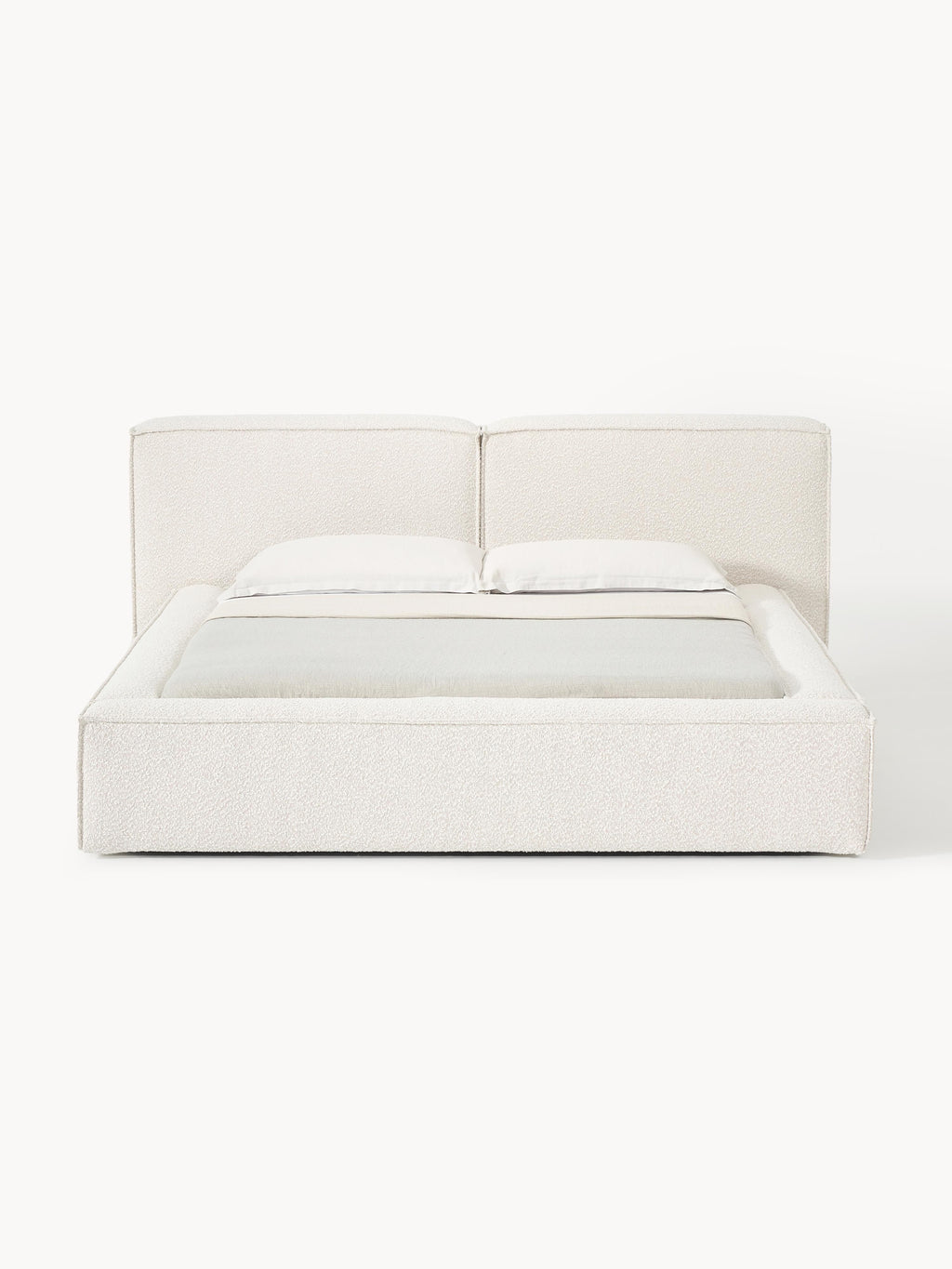 Lennon Upholstered Bouclé Bed with Storage Space