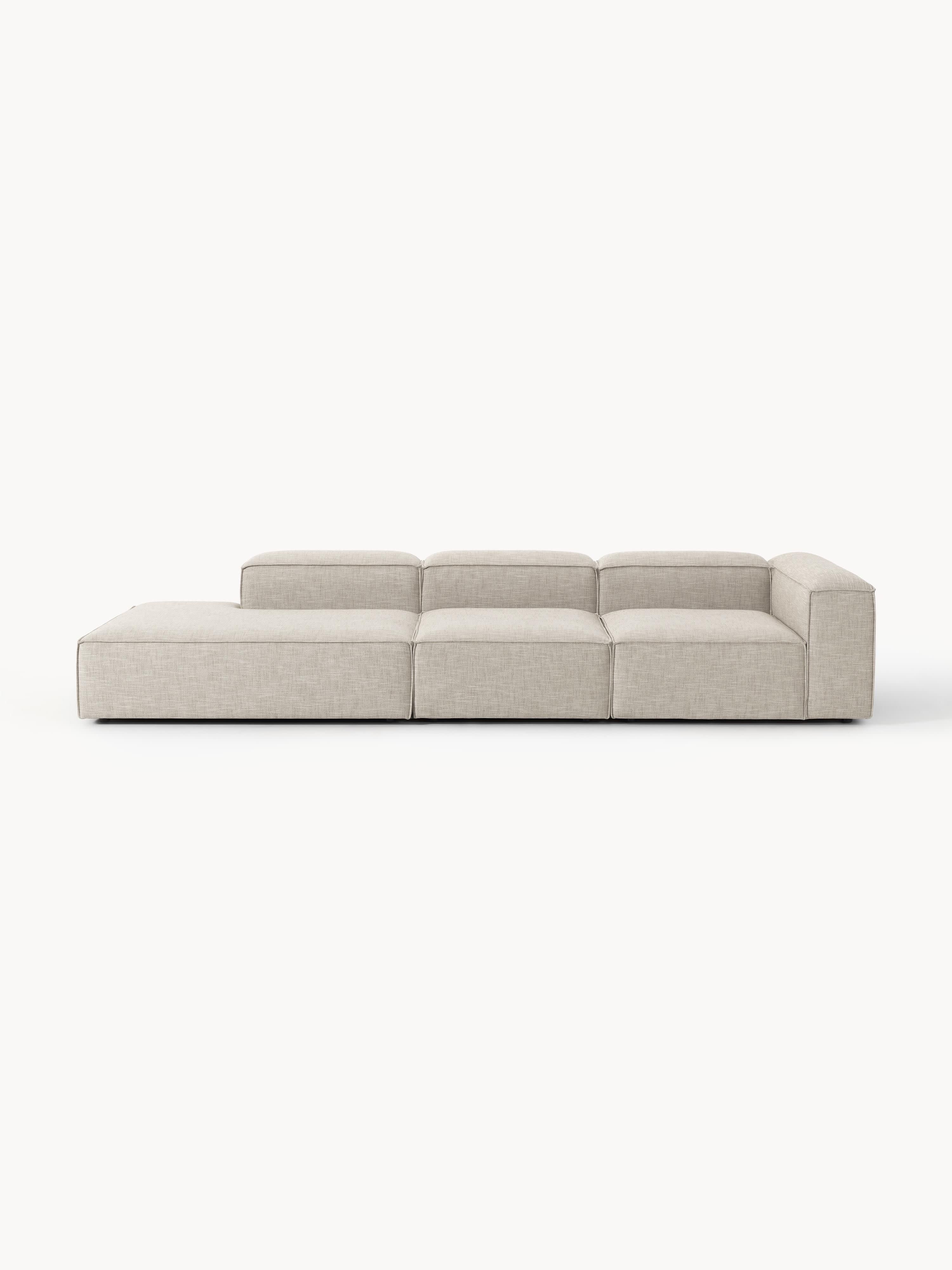 Gallery image 1 - XL Linen Blend Modular Ottoman Lennon