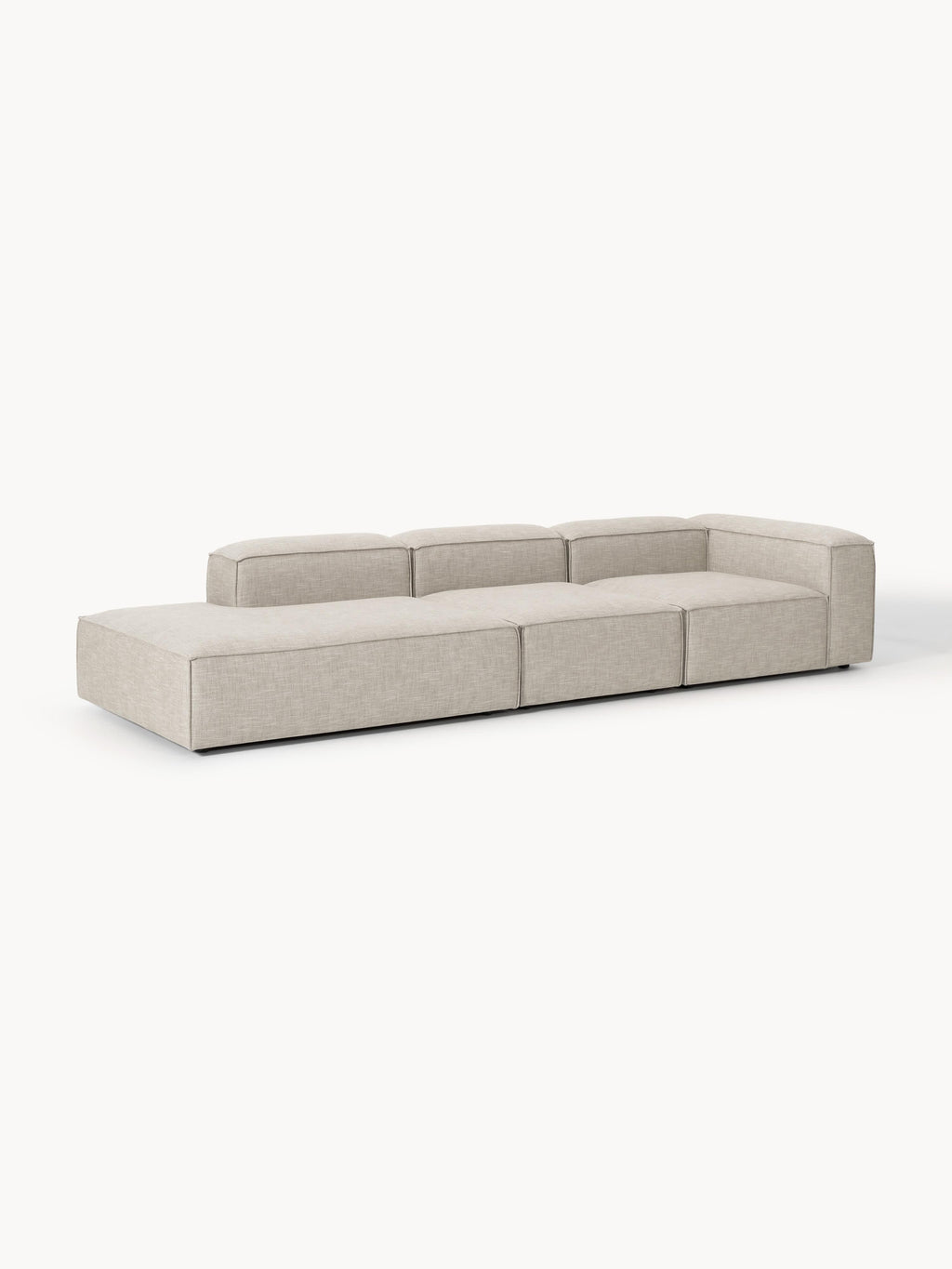 Lennon XL Linen Blend Modular Ottoman