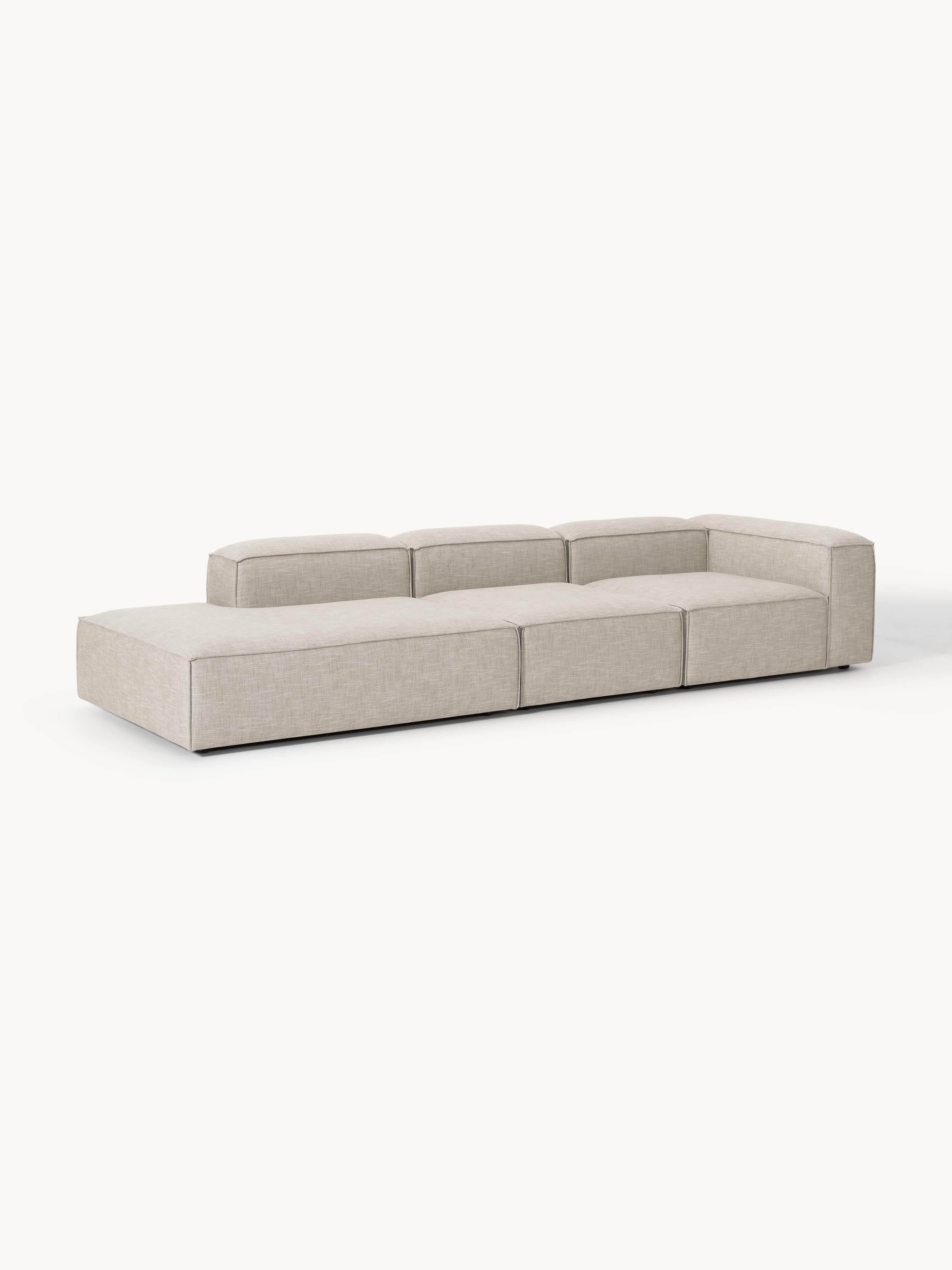Lennon XL Linen Blend Modular Ottoman