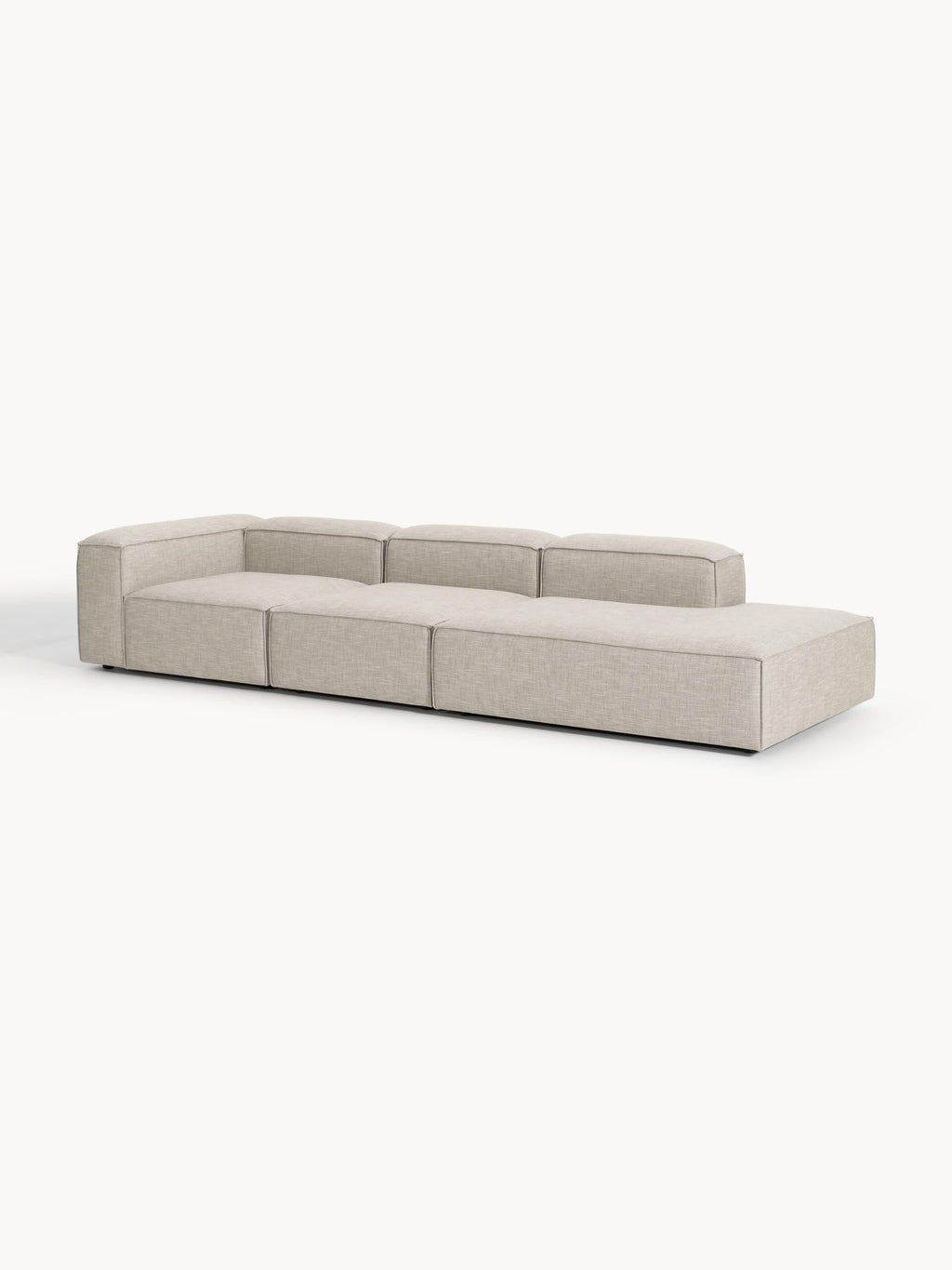 Lennon XL Linen Blend Modular Ottoman