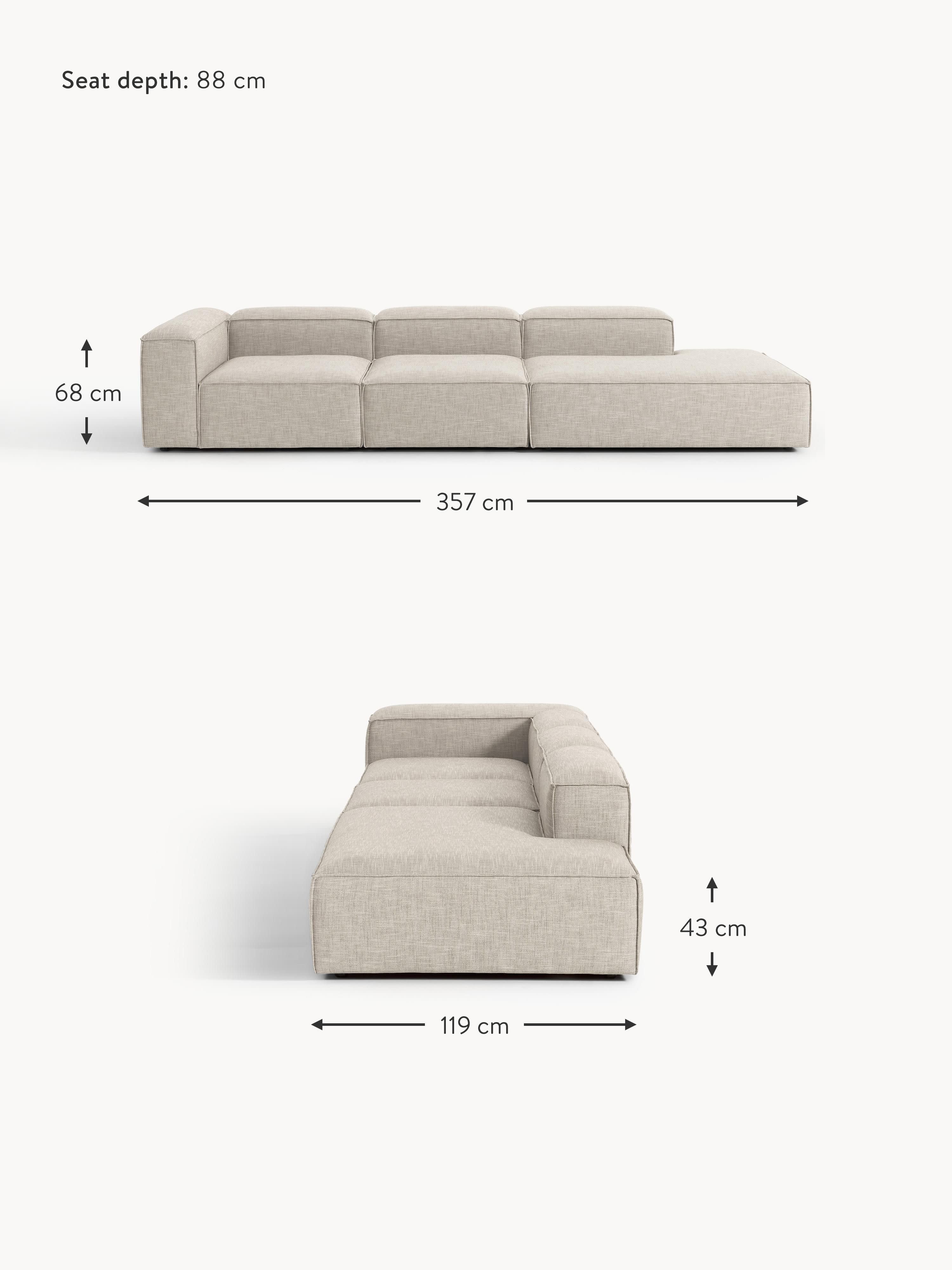 Lennon XL Linen Blend Modular Ottoman
