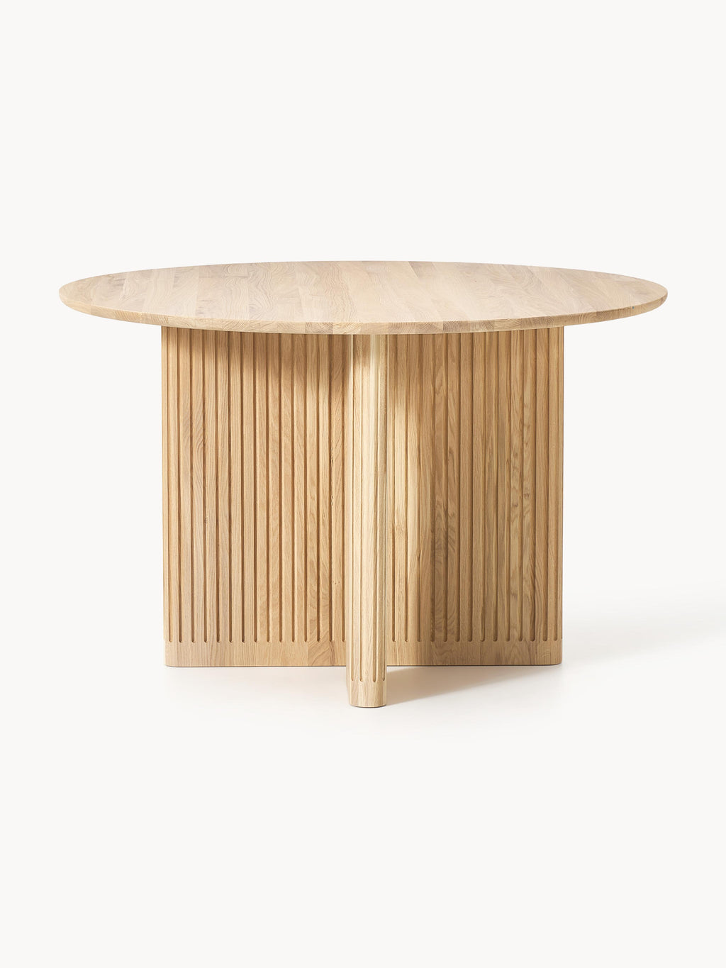 Jolka Round Oak Wood Dining Table, Ø 120 cm
