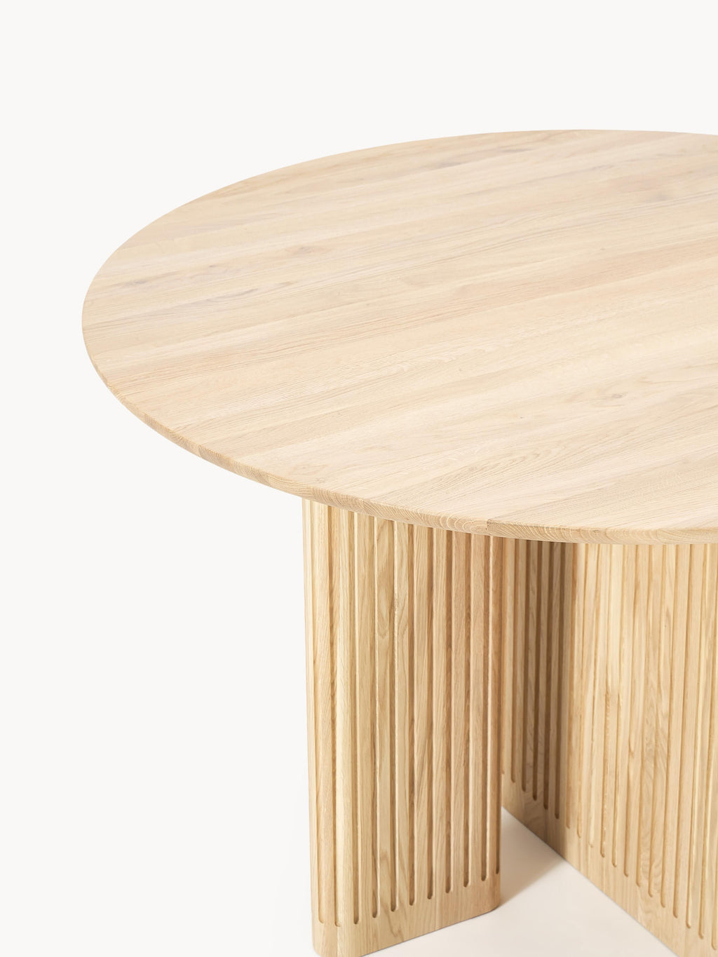 Jolka Round Oak Wood Dining Table, Ø 120 cm