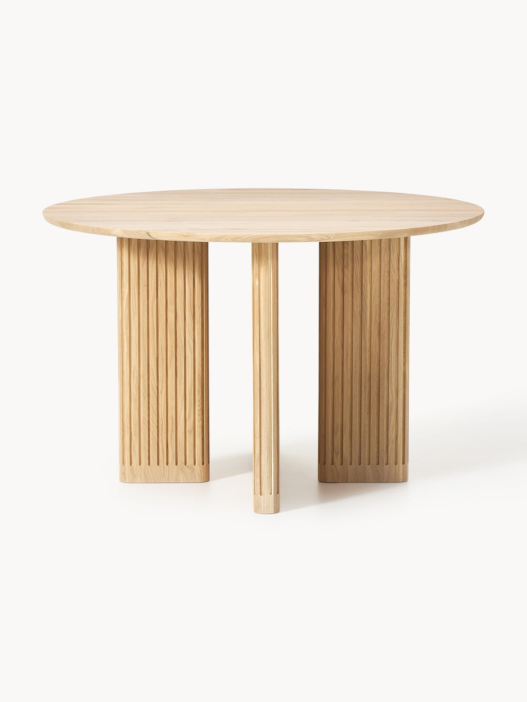Jolka Round Oak Wood Dining Table, Ø 120 cm