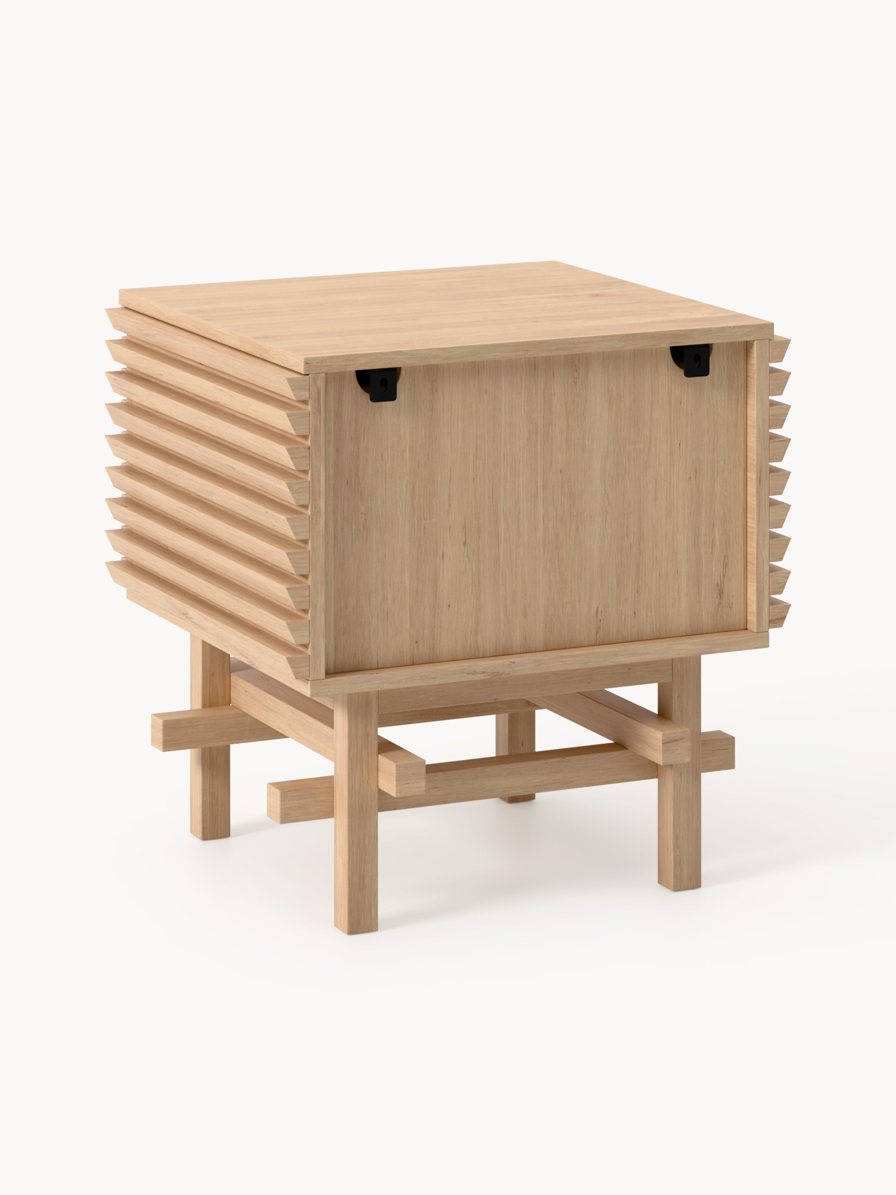 Pierce Oak Wood Bedside Table