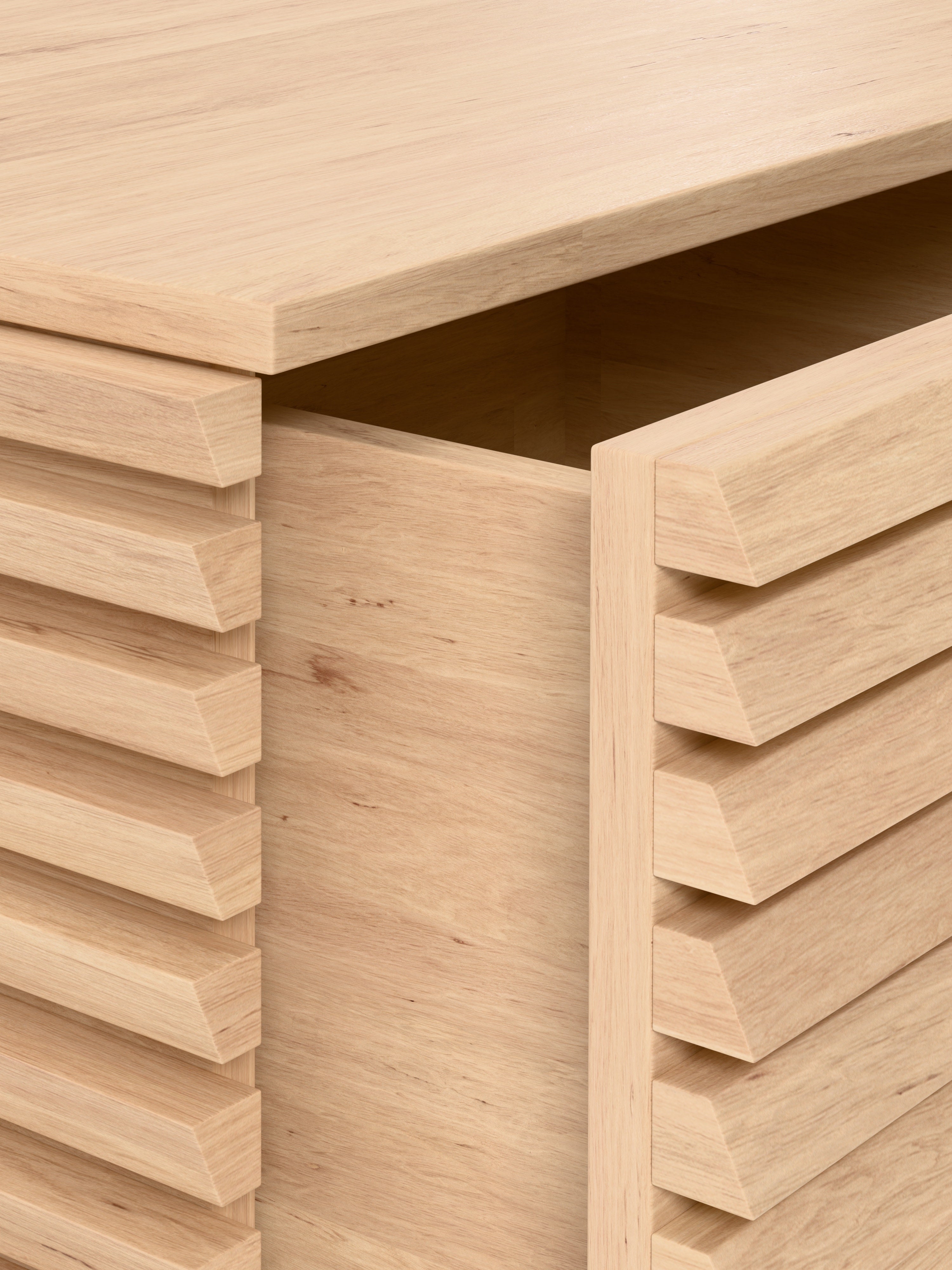 Pierce Oak Wood Bedside Table