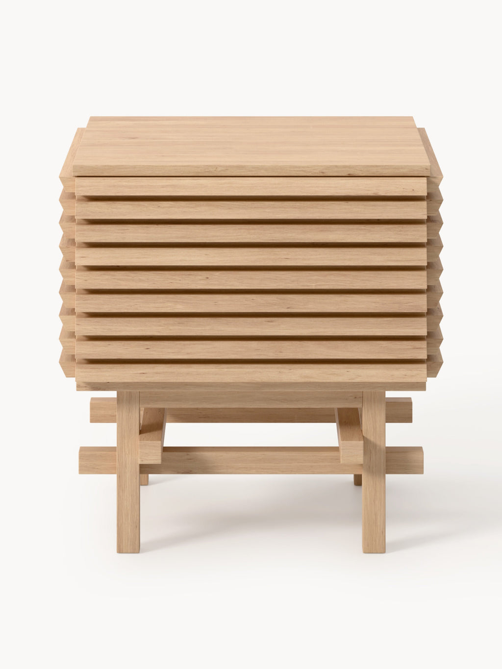 Pierce Oak Wood Bedside Table
