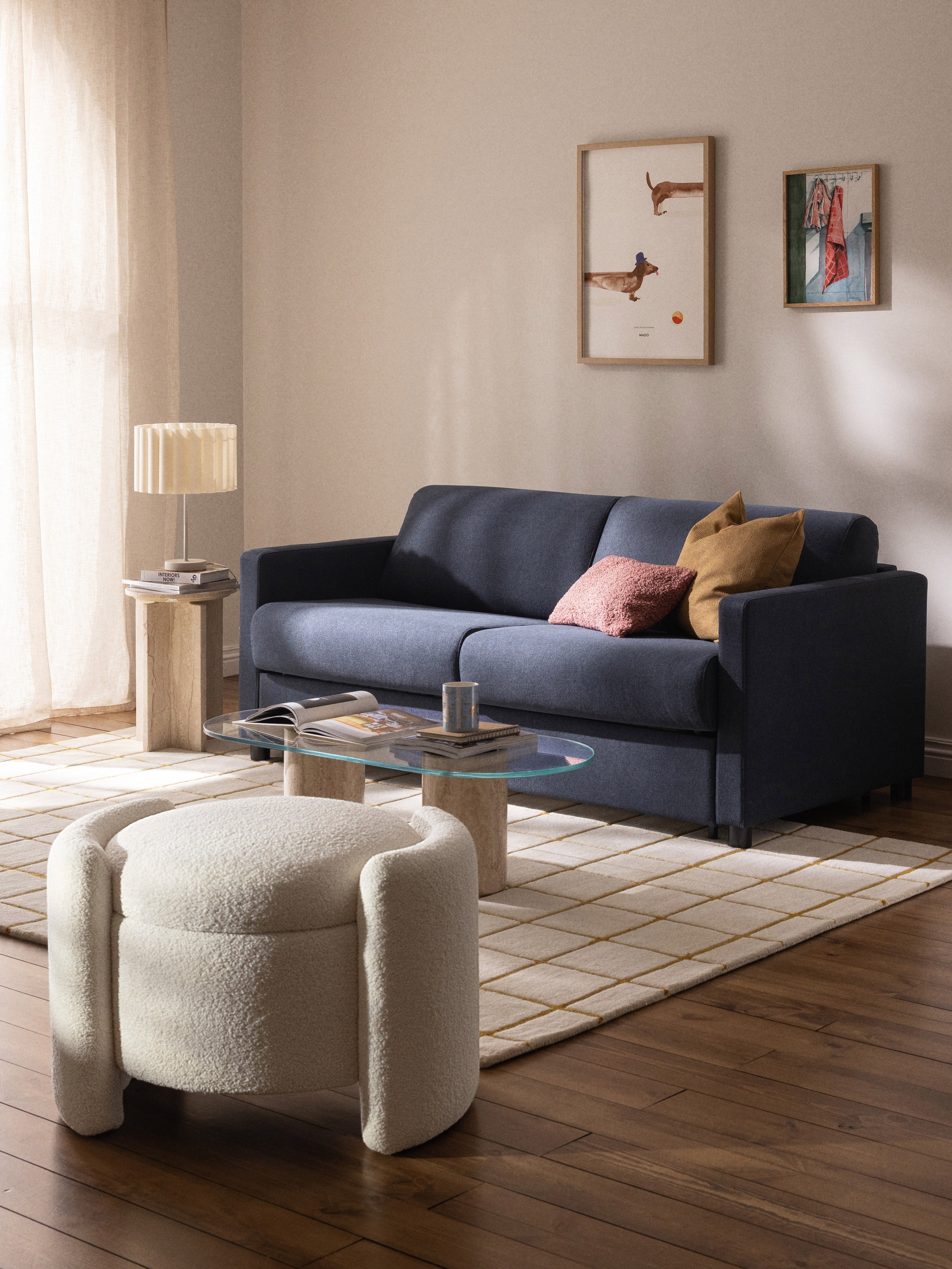 Benji Teddy Upholstered Stool with Storage Space