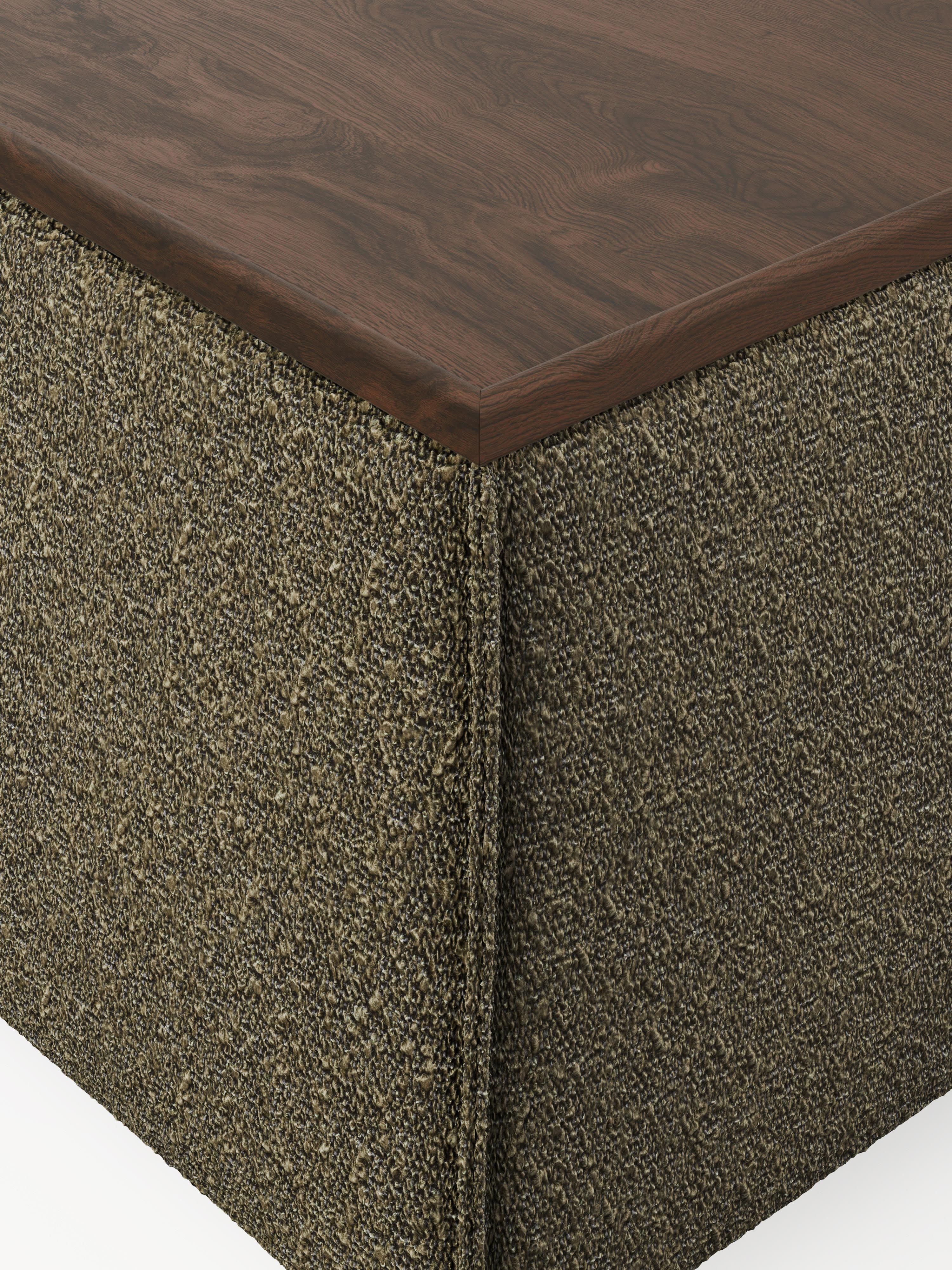 Lennon Bouclé Ottoman with Storage