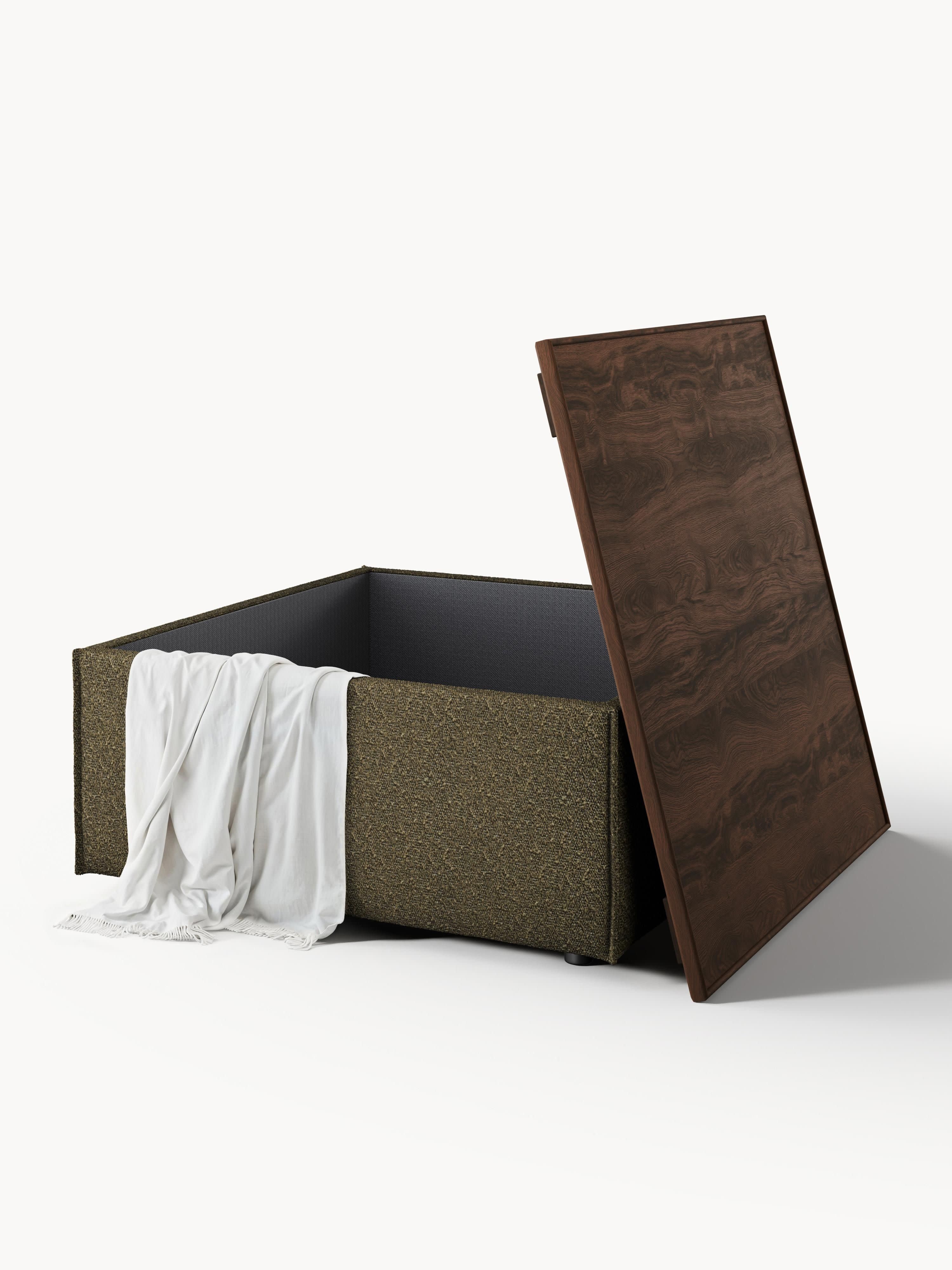 Lennon Bouclé Ottoman with Storage
