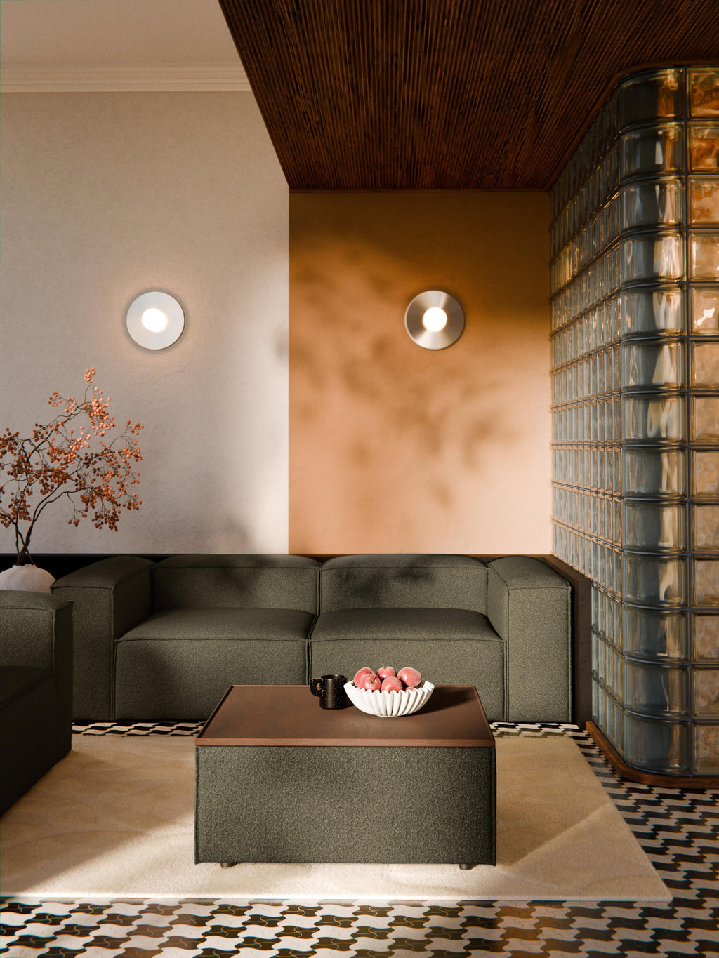 Lennon Bouclé Ottoman with Storage
