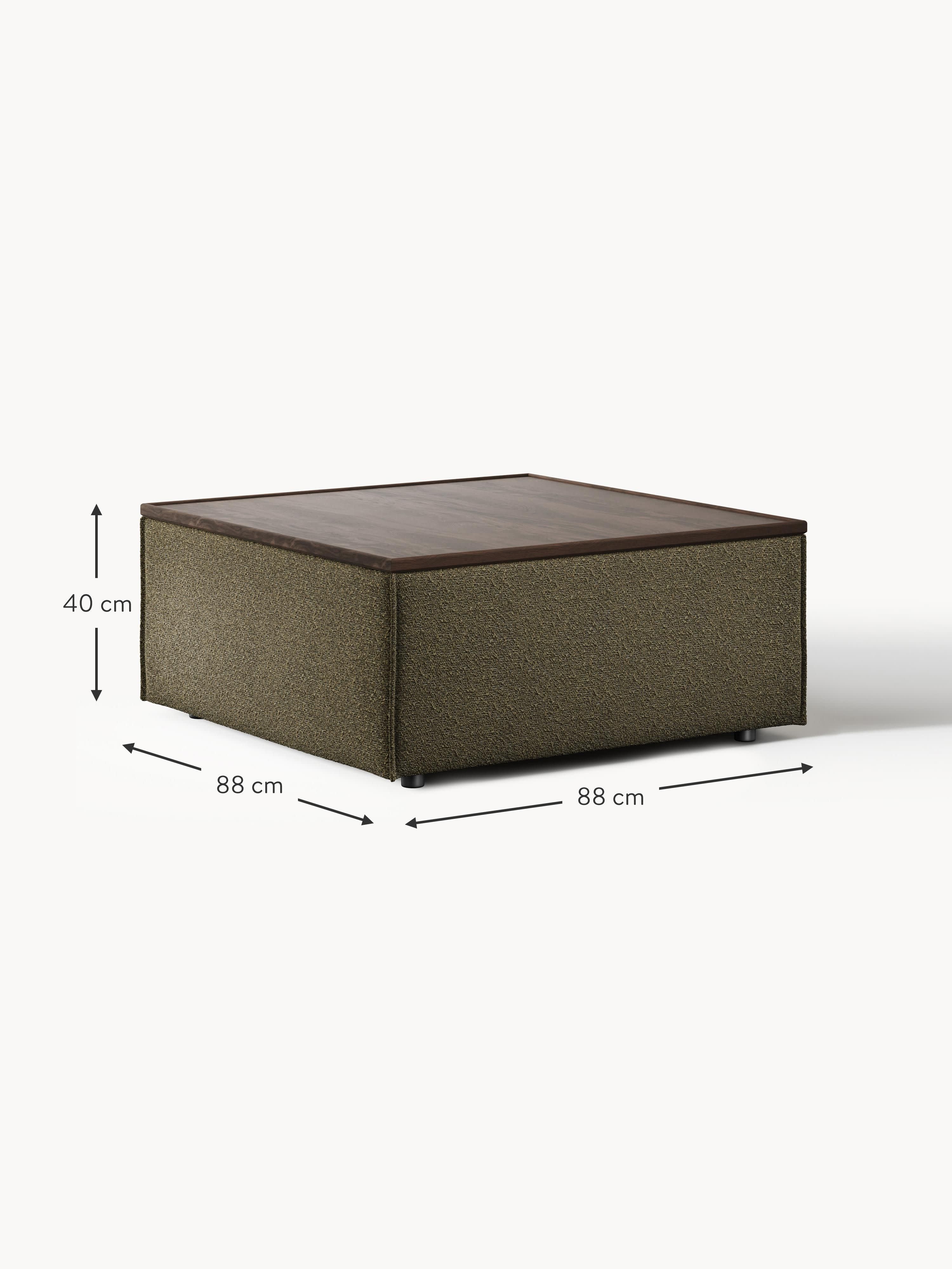 Lennon Bouclé Ottoman with Storage