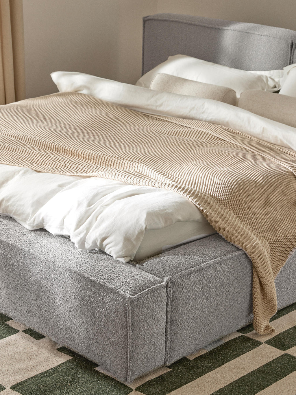 Lennon Upholstered Bouclé Bed