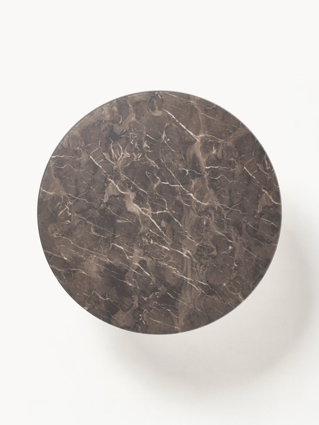 Antigua Round XL Coffee Table with Marble Effect Glass Top